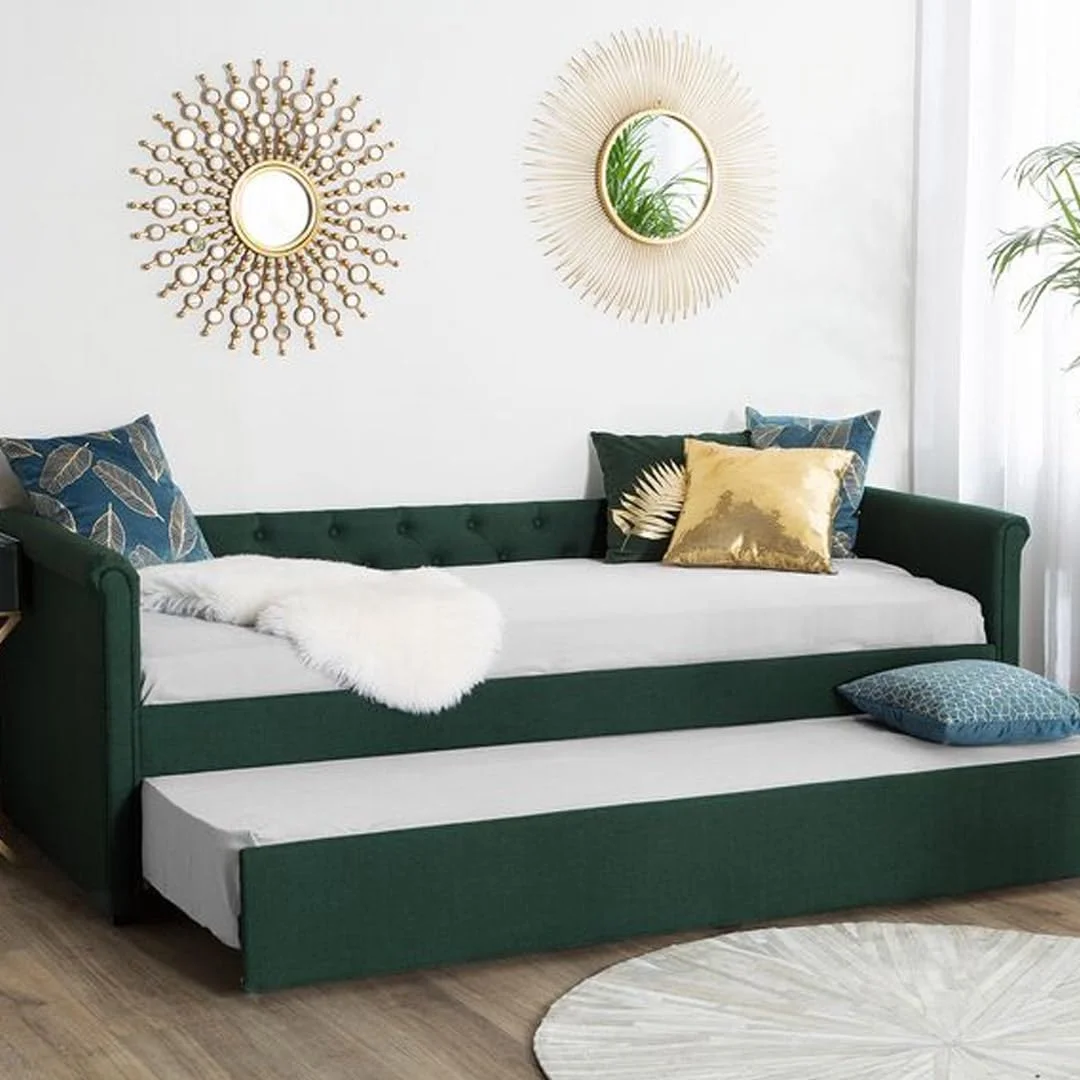 تختخواب تاشو یک نفره کوچک پارچه ای A to Z Furniture Pavelli سبز 220X92X75 آبی تختخواب تاشو یک نفره کوچک پارچه ای A to Z Furniture Pavelli سبز 220X92X75 آبی