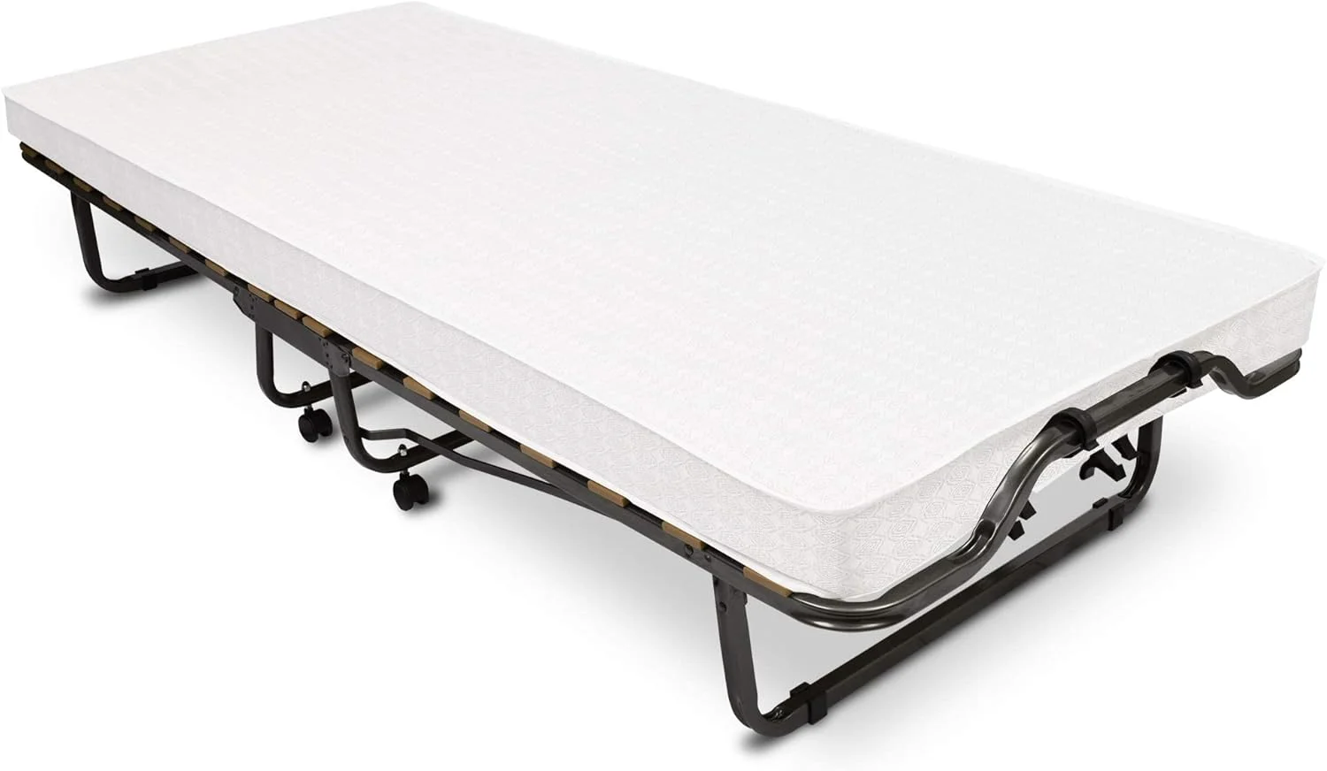 تخت مهمان تاشو، مدل Venetia با قاب فلزی محکم، شامل تشک و روکش محافظ، در 2 سایز، فولاد، سفید، 80x200 سانتی متر تخت مهمان تاشو، مدل Venetia با قاب فلزی محکم، شامل تشک و روکش محافظ، در 2 سایز، فولاد، سفید، 80x200 سانتی متر