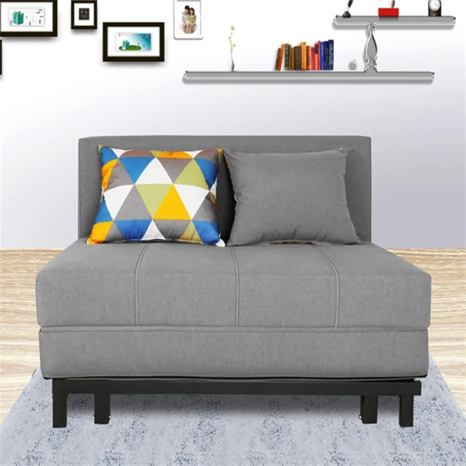 تخت خواب تاشو مبل تاشو مبل تنبل استراحت ناهار خواب مدرن ساده یک نفره دو نفره (رنگ: خاکستری، اندازه: 120x75x82cm) تخت خواب تاشو مبل تاشو مبل تنبل استراحت ناهار خواب مدرن ساده یک نفره دو نفره (رنگ: خاکستری، اندازه: 120x75x82cm)