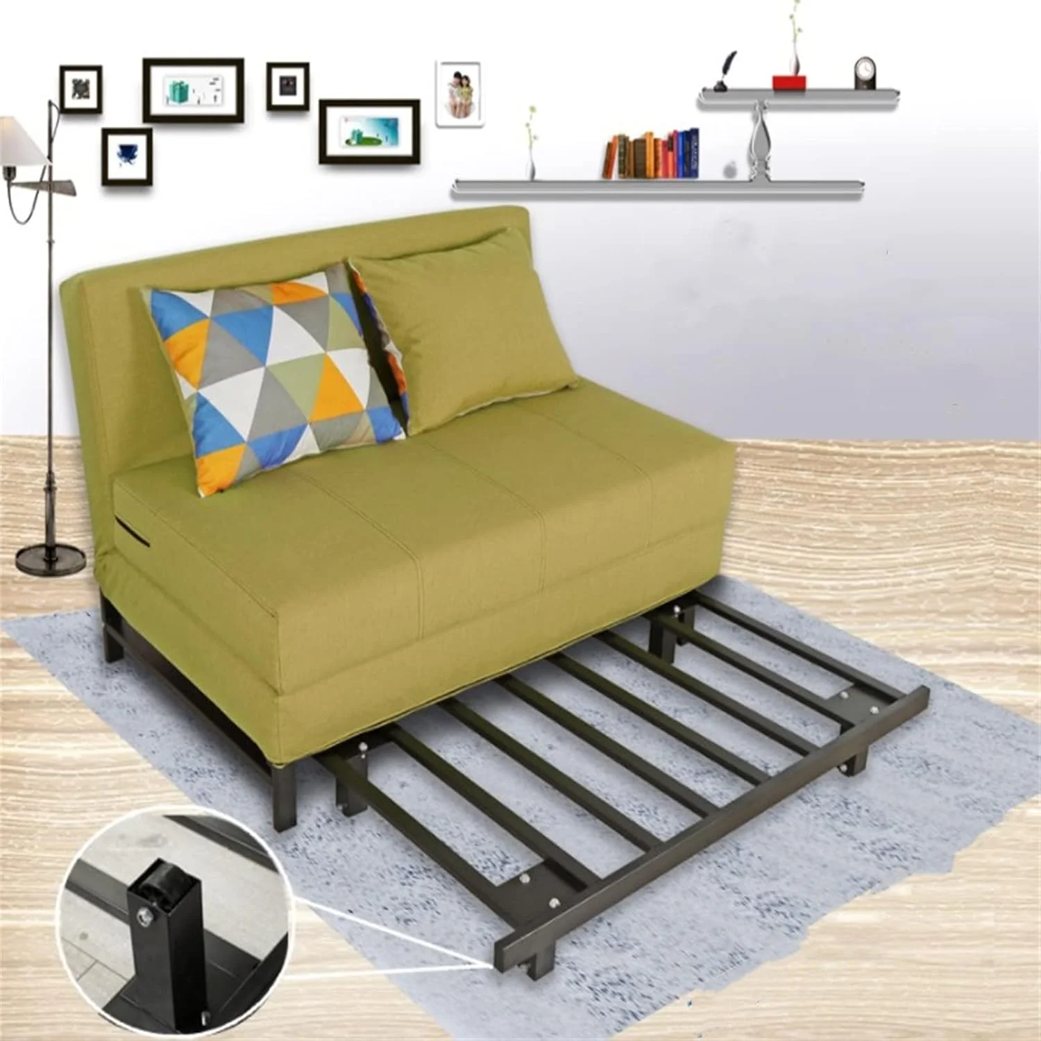 تخت خواب تاشو مبل تاشو مبل تنبل استراحت ناهار چرت مدرن ساده یک نفره دو نفره مناسب برای بالکن (رنگ: سبز، اندازه: 80x75x82 سانتی متر) تخت خواب تاشو مبل تاشو مبل تنبل استراحت ناهار چرت مدرن ساده یک نفره دو نفره مناسب برای بالکن (رنگ: سبز، اندازه: 80x75x82 سانتی متر)