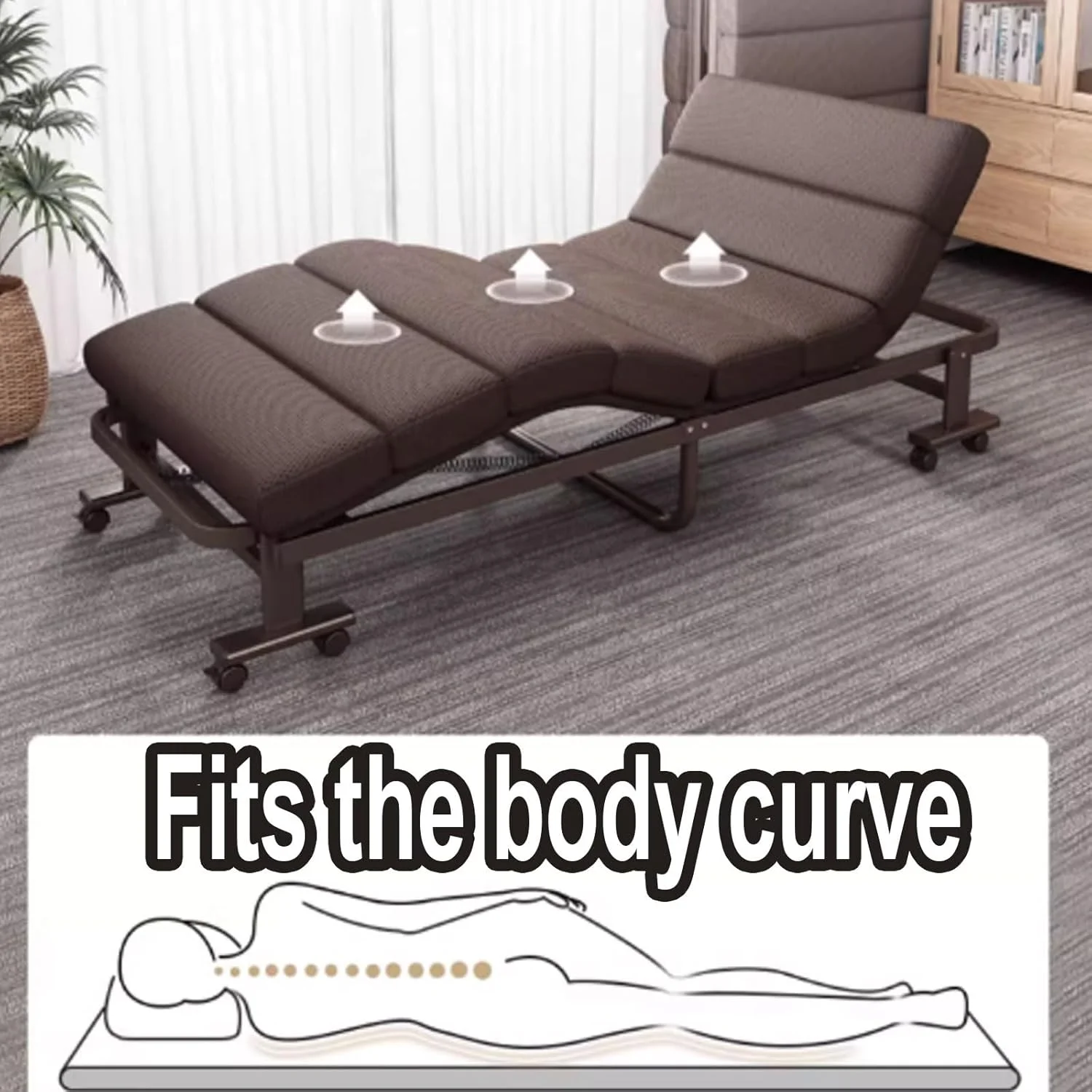 تخت تاشو با تشک برای بزرگسالان، تخت تاشو قابل حمل با پشتیبانی از قاب فولادی، قابلیت تنظیم شیب سر و پا، طول 187 سانتی متر، تاشو و با قابلیت نگهداری آسان (یک رنگ 187 * 70 * 35 سانتی متر) تخت تاشو با تشک برای بزرگسالان، تخت تاشو قابل حمل با پشتیبانی از قاب فولادی، قابلیت تنظیم شیب سر و پا، طول 187 سانتی متر، تاشو و با قابلیت نگهداری آسان (یک رنگ 187 * 70 * 35 سانتی متر)