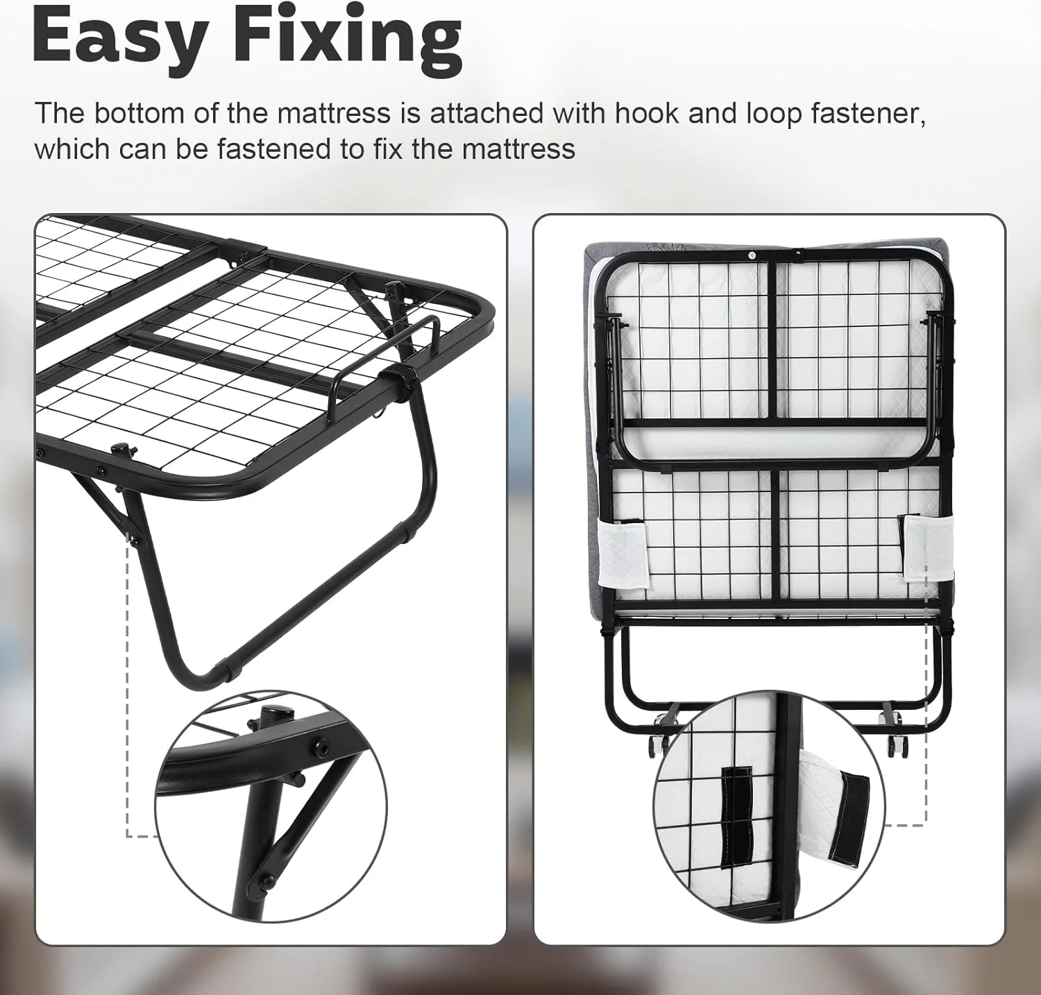 تخت تاشو با تشک، تخت خواب قابل حمل برای بزرگسالان با تشک فوم حافظه دار 5 اینچی و قاب تخت فلزی، تخت مهمان مناسب برای اتاق نشیمن، تخت خواب چرخدار اداری، 75" x 31" تخت تاشو با تشک، تخت خواب قابل حمل برای بزرگسالان با تشک فوم حافظه دار 5 اینچی و قاب تخت فلزی، تخت مهمان مناسب برای اتاق نشیمن، تخت خواب چرخدار اداری، 75" x 31"