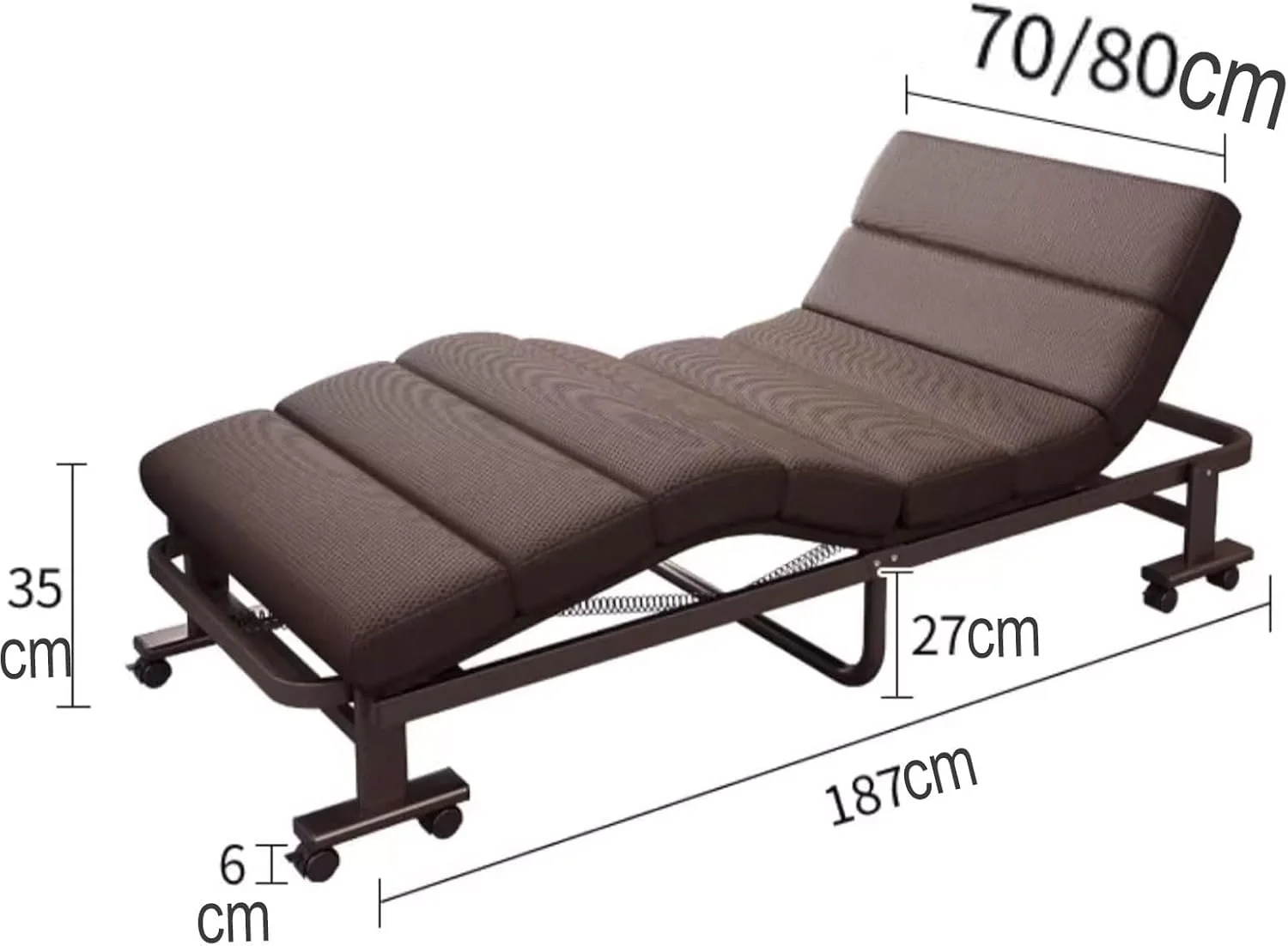تخت تاشو با تشک برای بزرگسالان، تخت تاشو قابل حمل با پشتیبانی از قاب فولادی، قابلیت تنظیم شیب سر و پا، طول 187 سانتی متر، تاشو و با قابلیت نگهداری آسان (یک رنگ 187 * 70 * 35 سانتی متر) تخت تاشو با تشک برای بزرگسالان، تخت تاشو قابل حمل با پشتیبانی از قاب فولادی، قابلیت تنظیم شیب سر و پا، طول 187 سانتی متر، تاشو و با قابلیت نگهداری آسان (یک رنگ 187 * 70 * 35 سانتی متر)