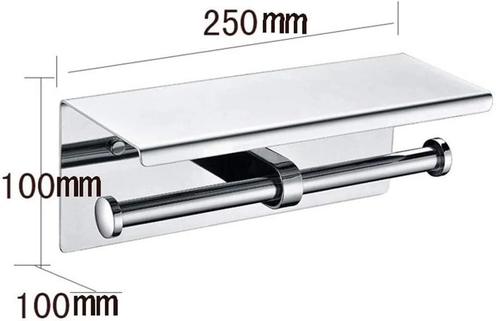 جا دستمال کاغذی دیواری دو قلو با روکش کروم، جا دستمال کاغذی دو قلو استیل ضد زنگ، با سطح برس خورده