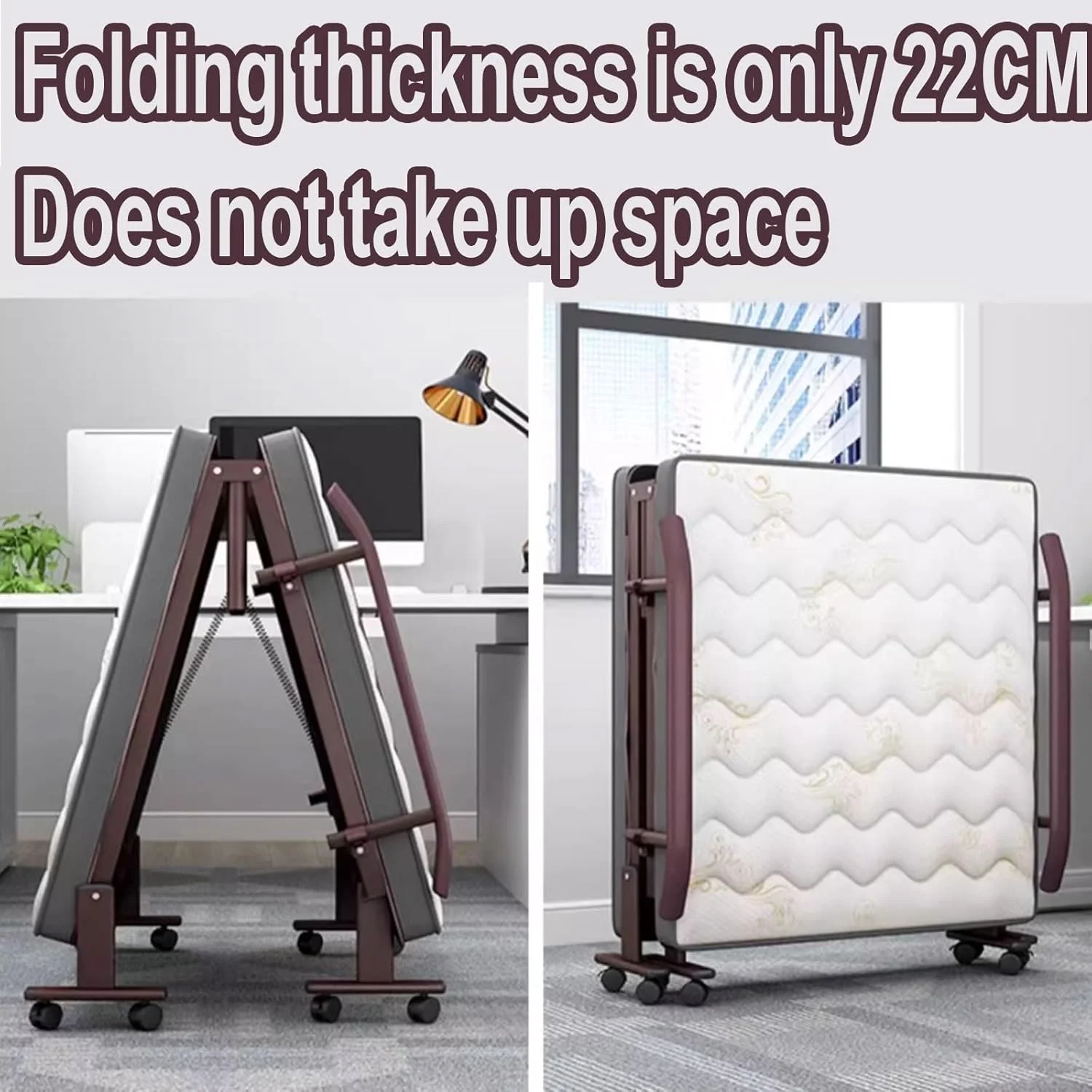 تخت مهمان تاشو دونفره با تشک، ساخته شده از قاب فولادی مقاوم، متحرک با چرخ، حداکثر ظرفیت بار 150 کیلوگرم (190 * 120 * 30 سانتی متر) تخت مهمان تاشو دونفره با تشک، ساخته شده از قاب فولادی مقاوم، متحرک با چرخ، حداکثر ظرفیت بار 150 کیلوگرم (190 * 120 * 30 سانتی متر)