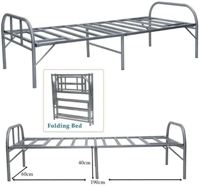 تخت تاشو یک نفره فلزی 90X190 سانتی متر تخت تاشو یک نفره فلزی 90X190 سانتی متر