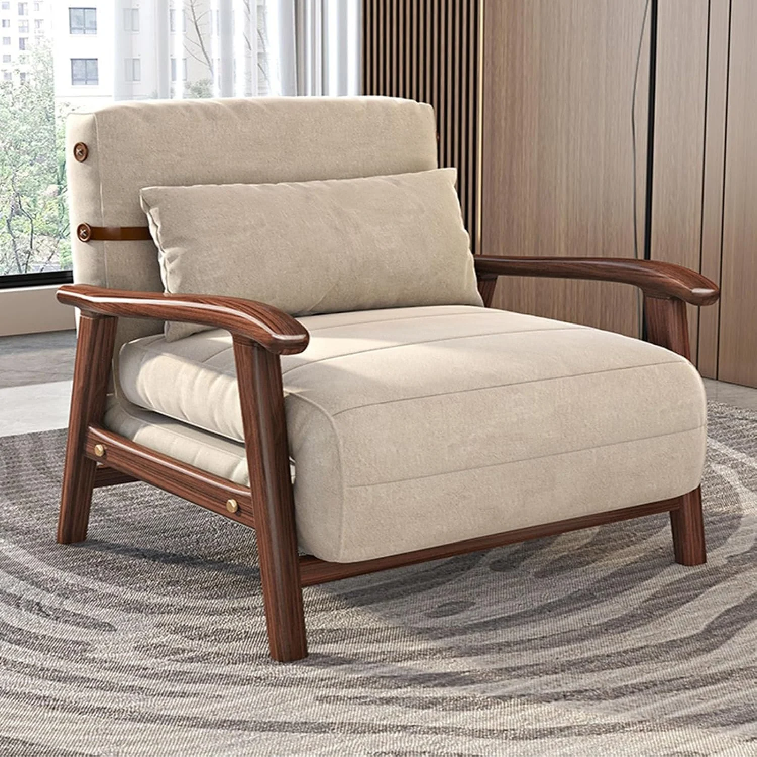 تخت خواب شو تاشو مبل تخت خواب شو صندلی تاشو چند منظوره صندلی تفریحی تخت تنبل تکیه گاه قابل تنظیم برای خانه و محل کار (سفید) تخت خواب شو تاشو مبل تخت خواب شو صندلی تاشو چند منظوره صندلی تفریحی تخت تنبل تکیه گاه قابل تنظیم برای خانه و محل کار (سفید)