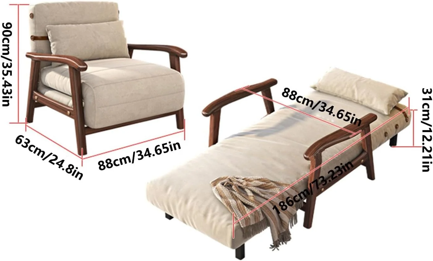 تخت خواب شو تاشو مبل تخت خواب شو صندلی تاشو چند منظوره صندلی تفریحی تخت تنبل تکیه گاه قابل تنظیم برای خانه و محل کار (سفید) تخت خواب شو تاشو مبل تخت خواب شو صندلی تاشو چند منظوره صندلی تفریحی تخت تنبل تکیه گاه قابل تنظیم برای خانه و محل کار (سفید)