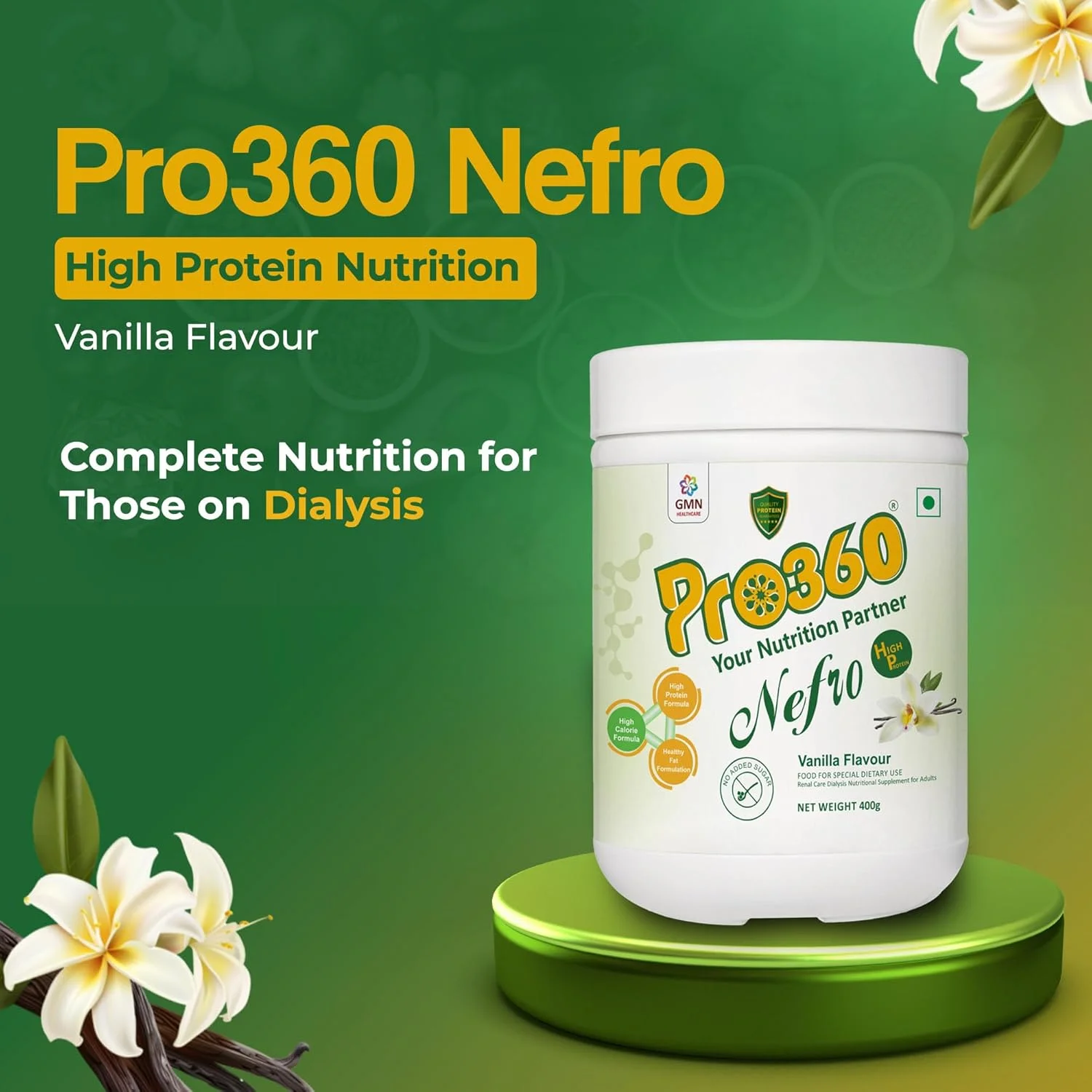 پودر پرو 360 نفرو اچ پی - طعم وانیل، 400 گرم - مکمل غذایی با پروتئین بالا برای مراقبت از دیالیز و حمایت از کلیه - پودر پروتئین وانیلی با ال-تائورین، ال-کارنیتین و مواد مغذی ضروری پودر پرو 360 نفرو اچ پی - طعم وانیل، 400 گرم - مکمل غذایی با پروتئین بالا برای مراقبت از دیالیز و حمایت از کلیه - پودر پروتئین وانیلی با ال-تائورین، ال-کارنیتین و مواد مغذی ضروری