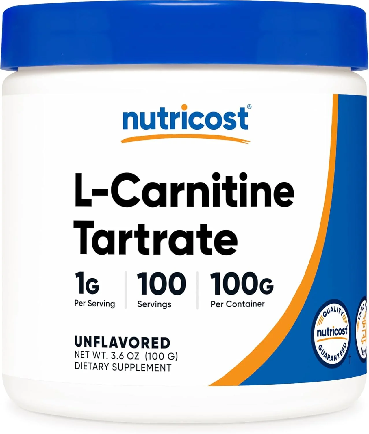 پودر ال-کارنیتین تارتارات نوتری‌کاست (100 گرم) - 1 گرم در هر وعده؛ 100 وعده