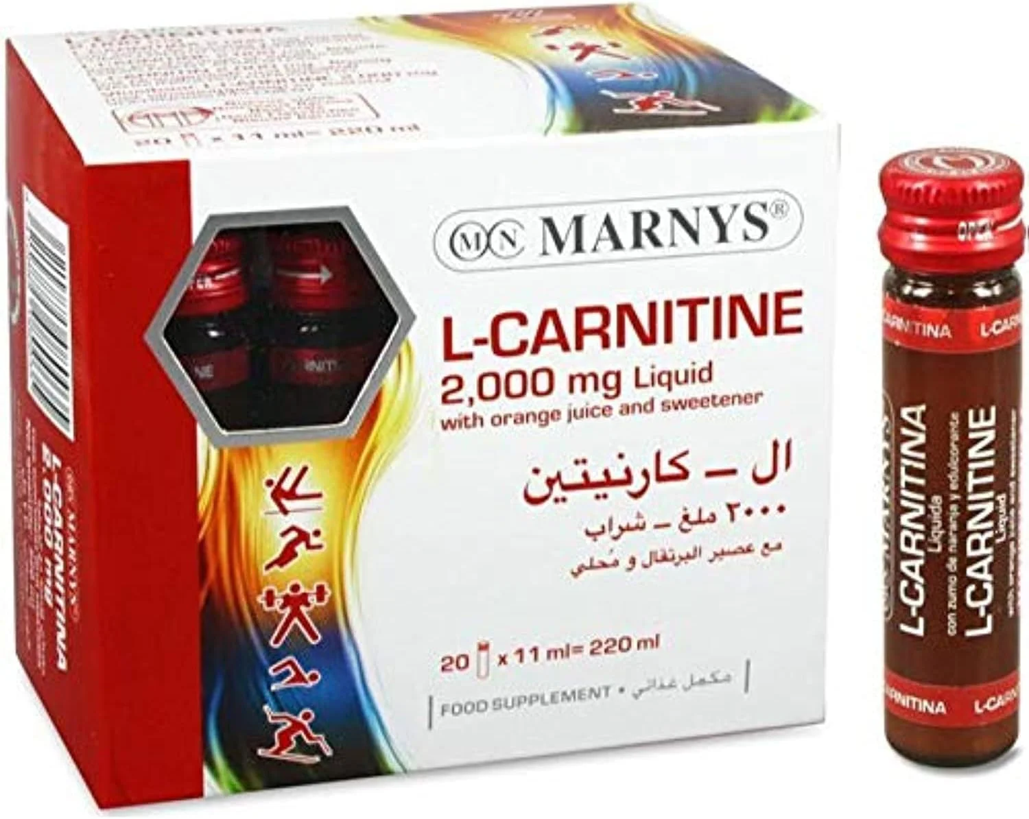 مارنيز ال-کارنیتین (2 میلی گرم/11 میلی لیتر، ویال 20 عددی)