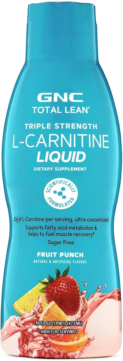 مکمل غذایی مایع ال-کارنیتین با قدرت سه برابر GNC Total Lean - پانچ میوه