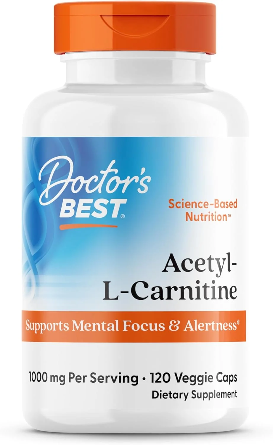استیل ال-کارنیتین Doctor's Best، کمک به افزایش تولید انرژی، پشتیبانی از حافظه/تمرکز، خلق و خو، غیر GMO، وگان، بدون گلوتن، 120 عدد (بسته 1 عددی) (DRB-00152)