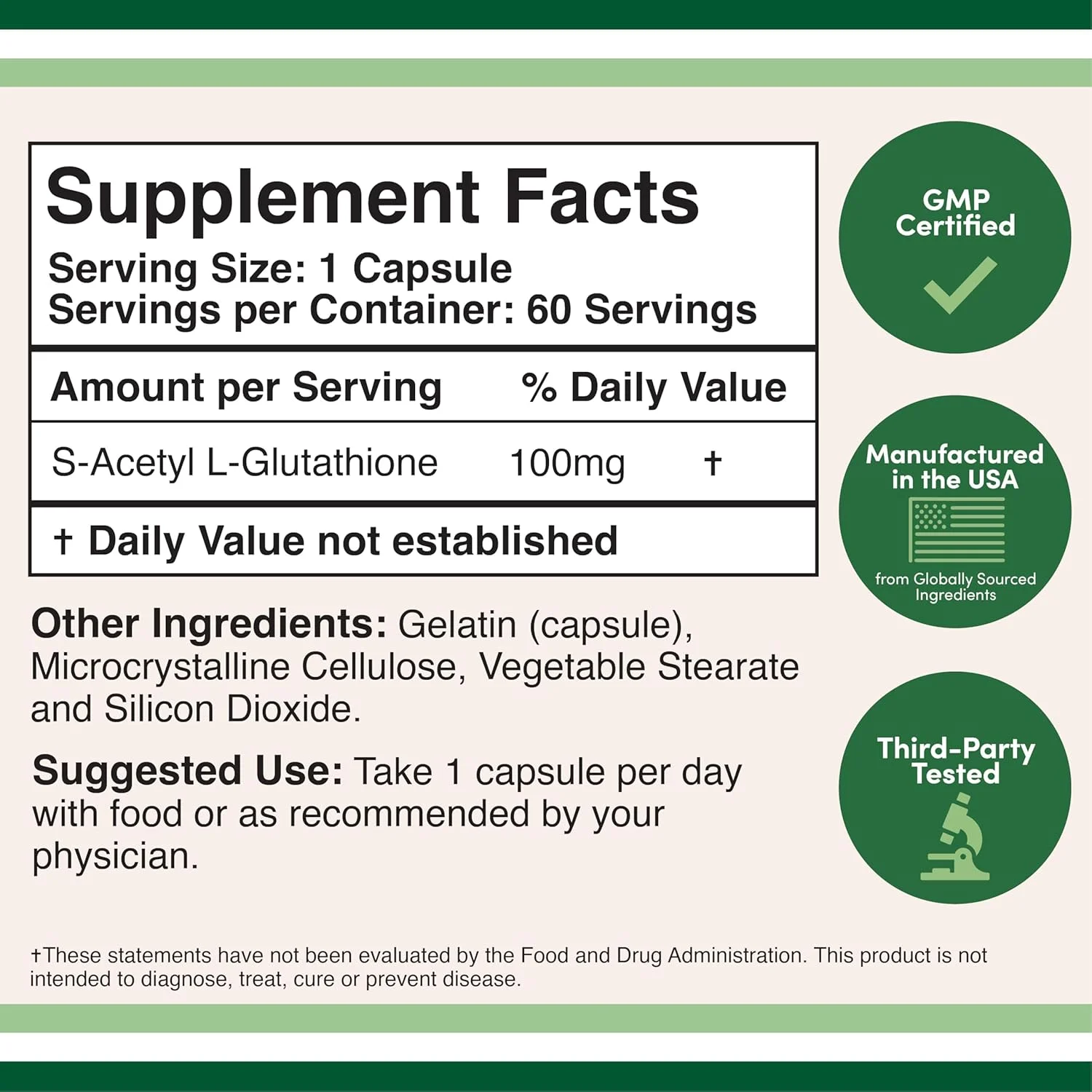 مکمل S-استیل ال-گلوتاتیون Double Wood Supplements - 60 کپسول 100 میلی گرمی مکمل S-استیل ال-گلوتاتیون Double Wood Supplements - 60 کپسول 100 میلی گرمی