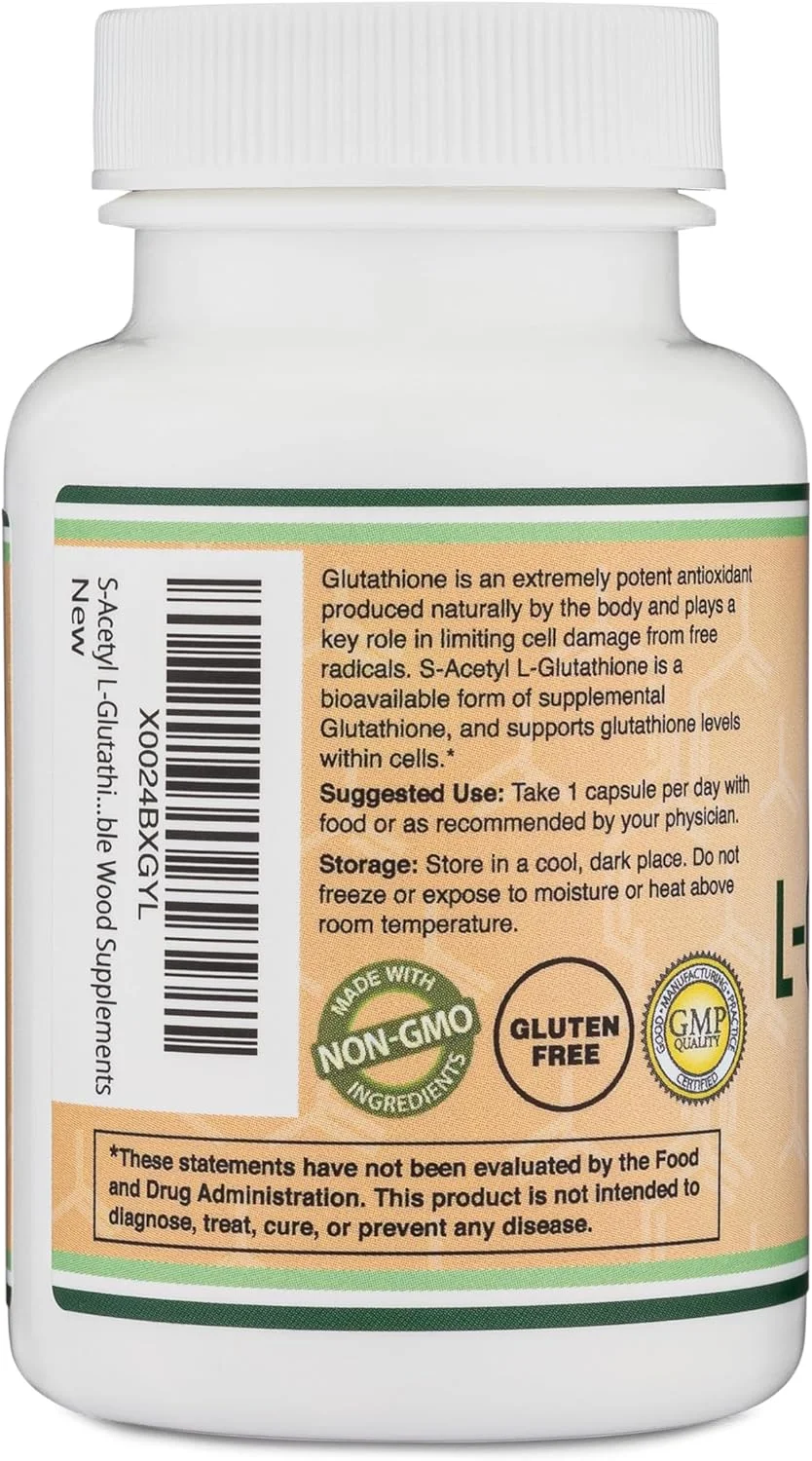 مکمل S-استیل ال-گلوتاتیون Double Wood Supplements - 60 کپسول 100 میلی گرمی مکمل S-استیل ال-گلوتاتیون Double Wood Supplements - 60 کپسول 100 میلی گرمی