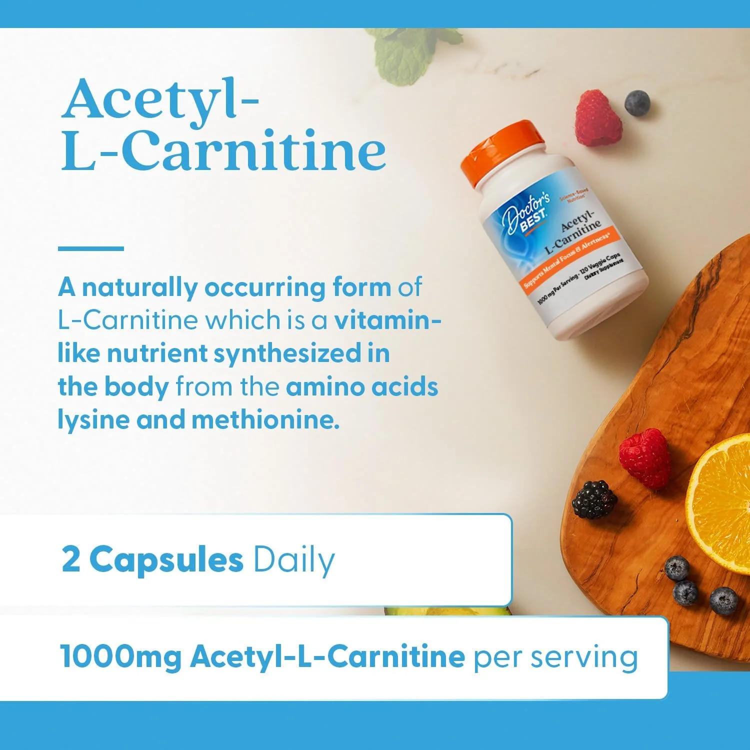 استیل ال-کارنیتین Doctor's Best، کمک به افزایش تولید انرژی، پشتیبانی از حافظه/تمرکز، خلق و خو، غیر GMO، وگان، بدون گلوتن، 120 عدد (بسته 1 عددی) (DRB-00152) استیل ال-کارنیتین Doctor's Best، کمک به افزایش تولید انرژی، پشتیبانی از حافظه/تمرکز، خلق و خو، غیر GMO، وگان، بدون گلوتن، 120 عدد (بسته 1 عددی) (DRB-00152)