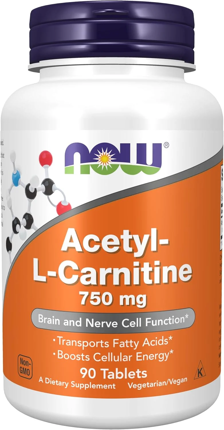 Now Foods، استیل-ال کارنیتین، 750 میلی گرم، 90 قرص