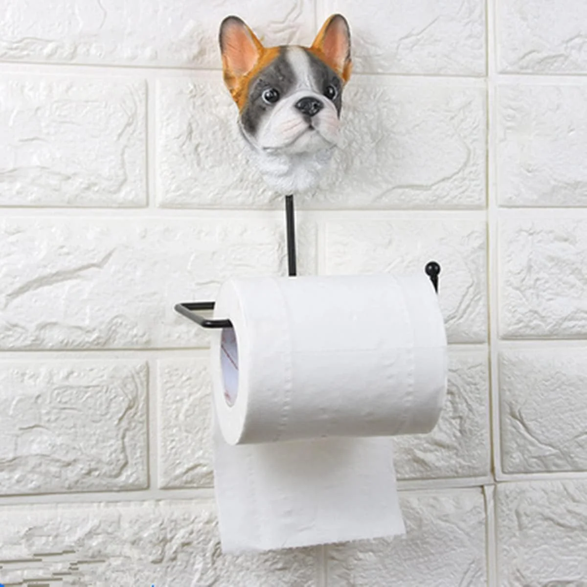 جا دستمال کاغذی سگ، قابل نصب روی دیوار، استند رومیزی، دکوری برای نگهداری دستمال کاغذی، مناسب منزل، اداره، حمام، طرح حیوانات