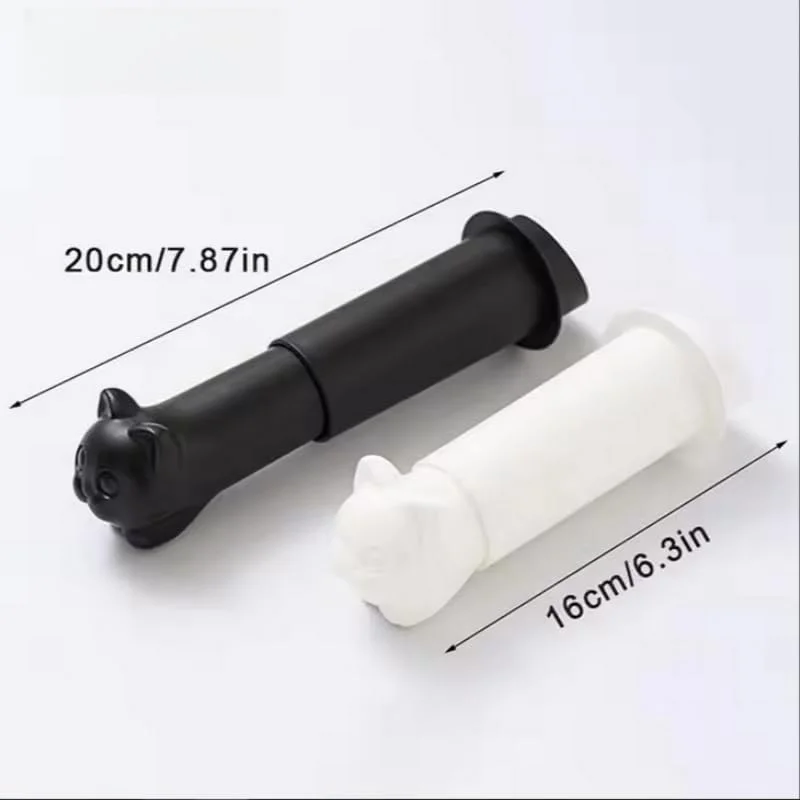 1 عدد جا دستمال کاغذی دیواری طرح گربه کارتونی، نگهدارنده تلسکوپی دستمال کاغذی، پخش کننده رول دستمال آشپزخانه، رول حوله کاغذی حمام (سفید)