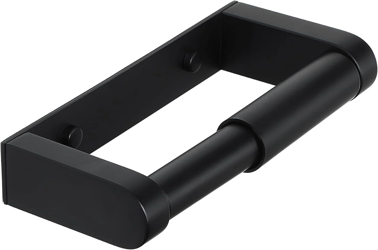 جا دستمال کاغذی استیل 304 موچه، 17.3 سانتی متر، با میله فنری برای دستشویی، 2 روش نصب - چسب یا پیچ با پوشش، مشکی