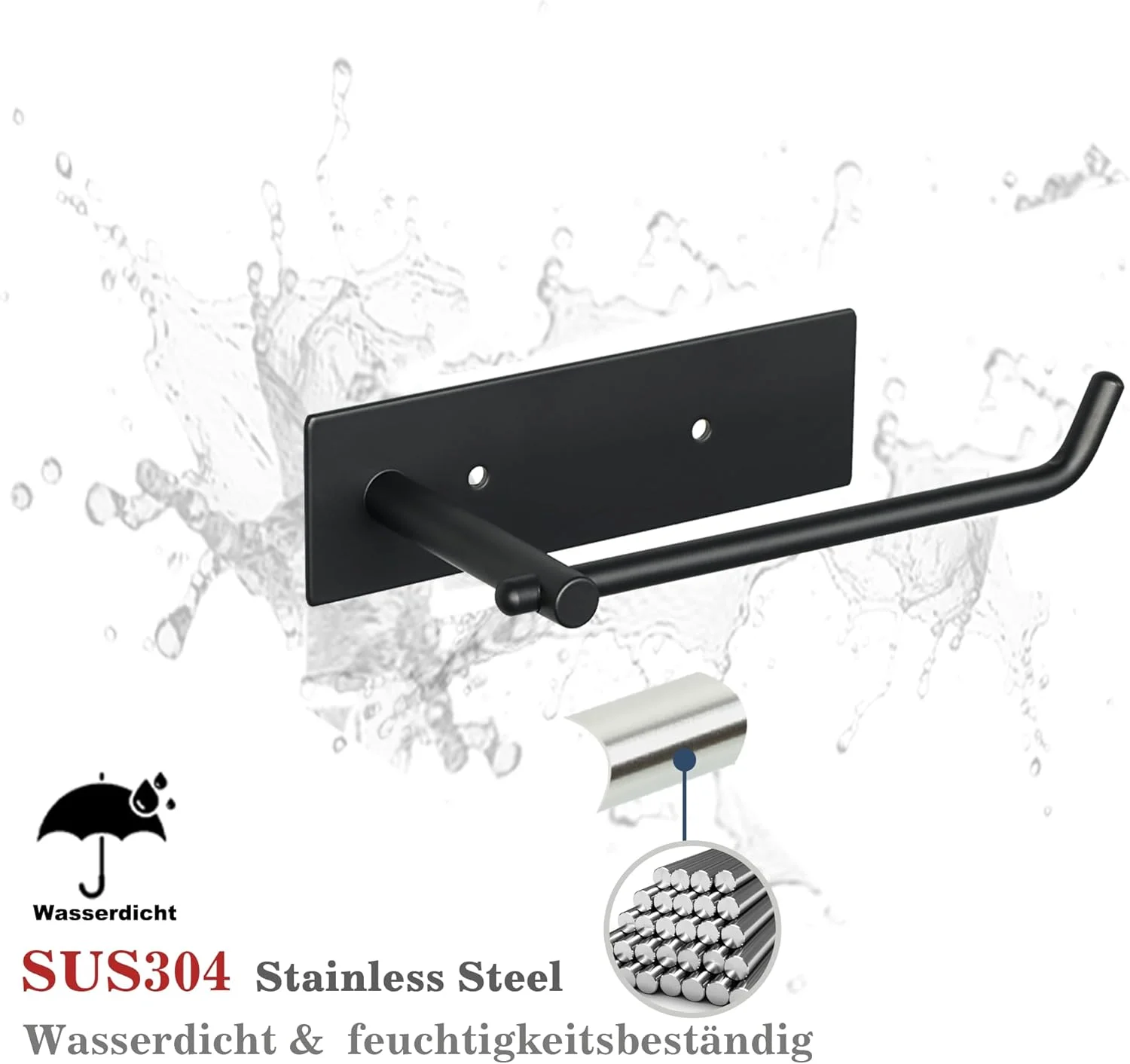 نگهدارنده دستمال توالت موچه، مشکی