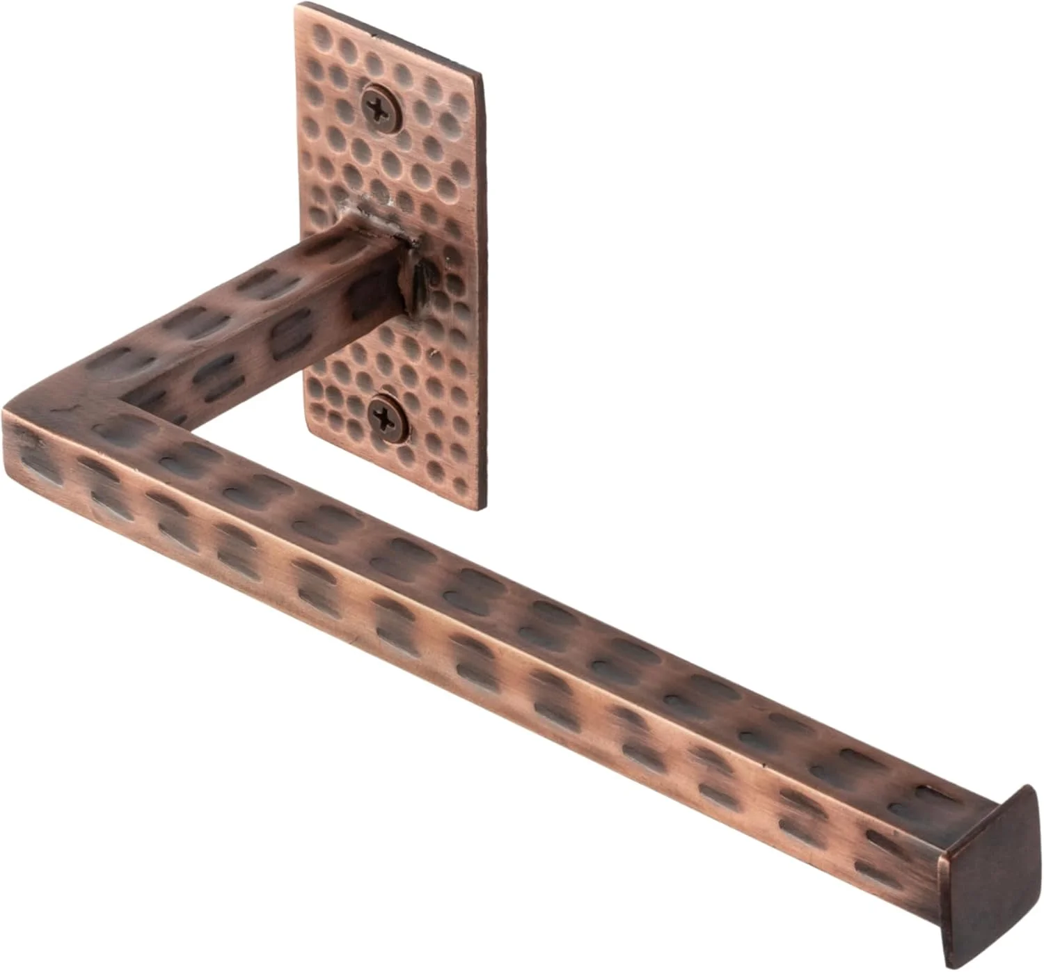 جا دستمال کاغذی فلزی چکش کاری شده مدرن Monarch Abode 21633 برای سخت افزار و نگهداری حمام، نگهدارنده، پخش کننده، سخت افزار نصب گنجانده شده، مسی عتیقه