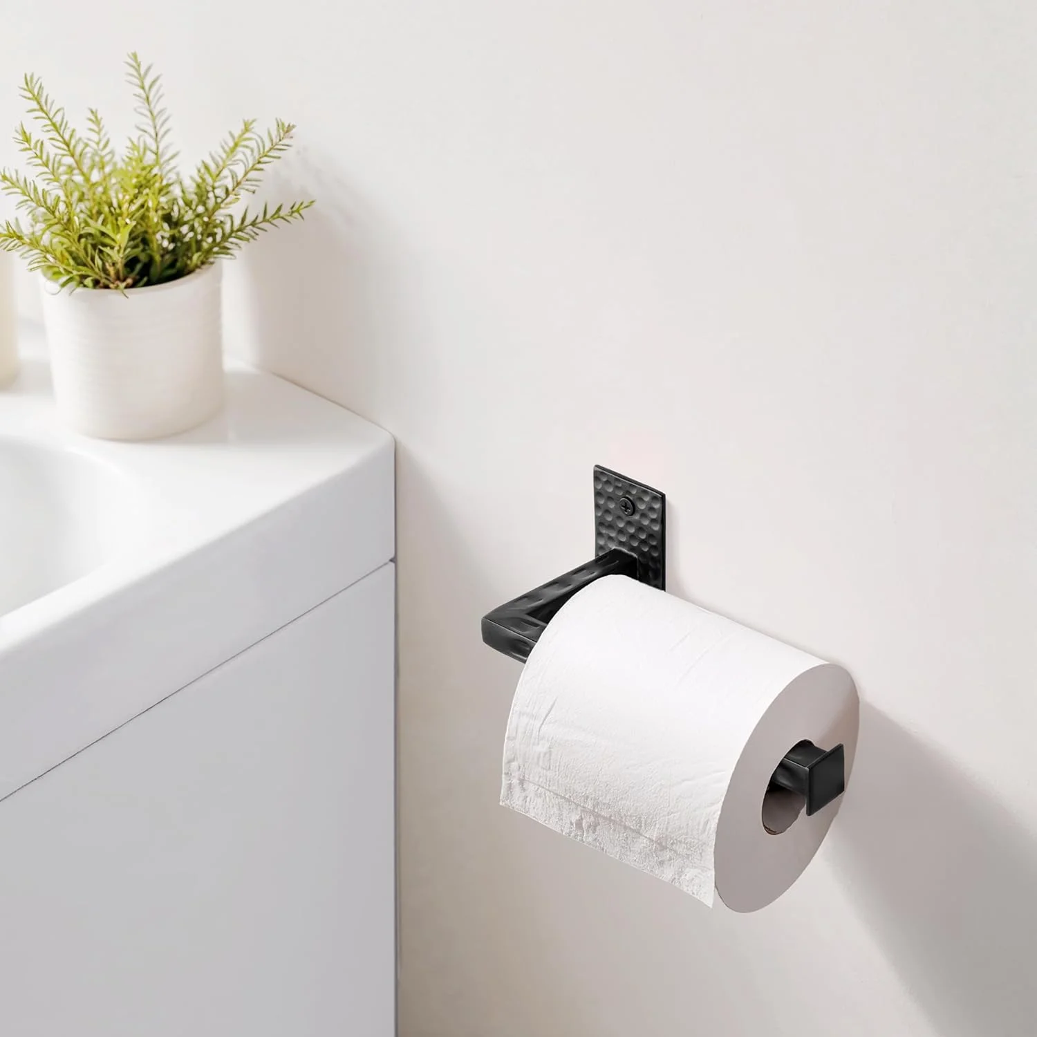 جا دستمال کاغذی فلزی چکش کاری شده مدرن Monarch Abode 21133 برای سخت افزار و نگهداری حمام، نگهدارنده، پخش کننده، سخت افزار نصب گنجانده شده، مشکی مات جا دستمال کاغذی فلزی چکش کاری شده مدرن Monarch Abode 21133 برای سخت افزار و نگهداری حمام، نگهدارنده، پخش کننده، سخت افزار نصب گنجانده شده، مشکی مات