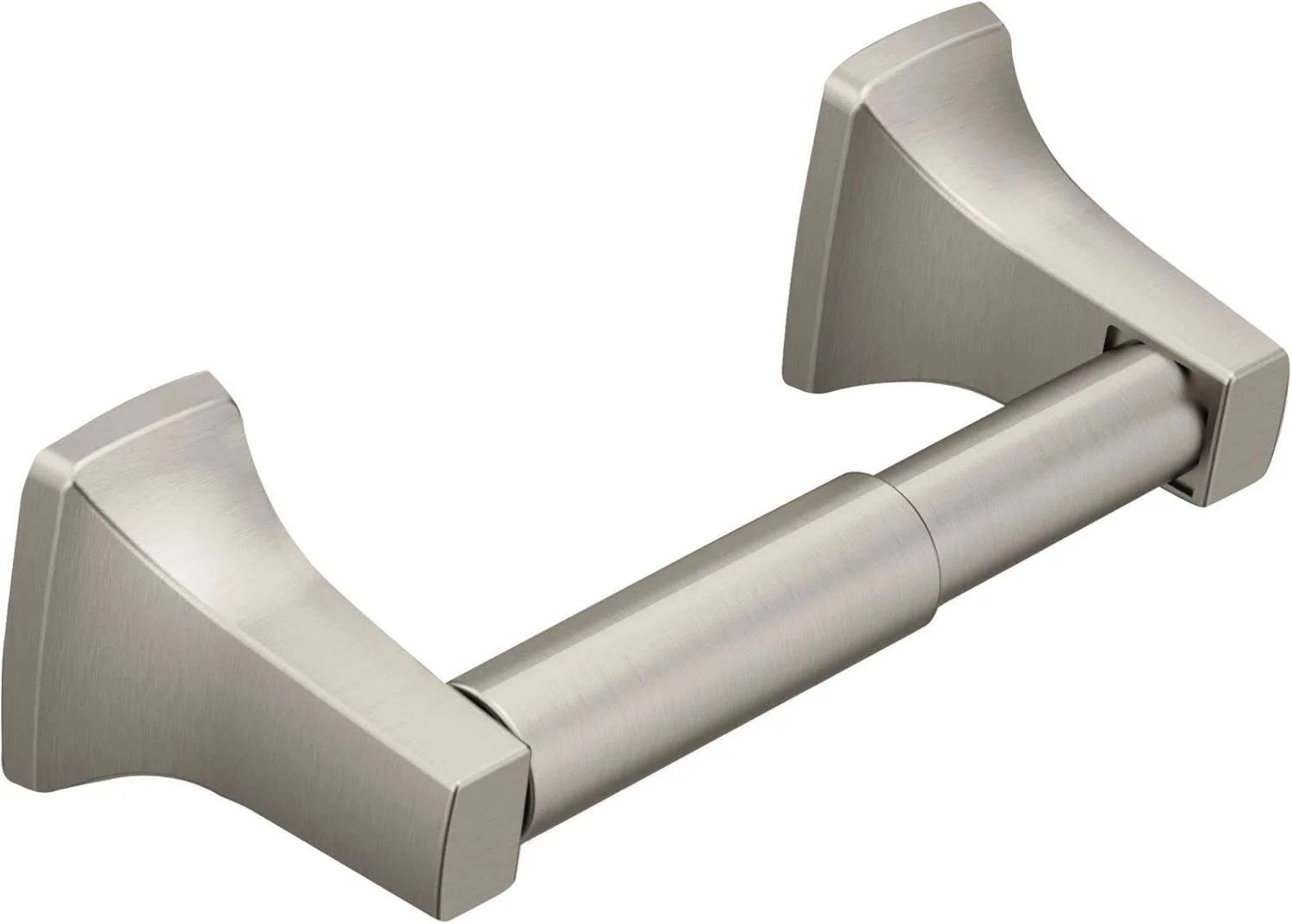 Moen Contemporary Brushed Nickel Toilet Paper Holder, Modern Wall Mounted Toilet Roll Holder, P5050BN (Packaging may state “Donner” instead of “Contemporary”)