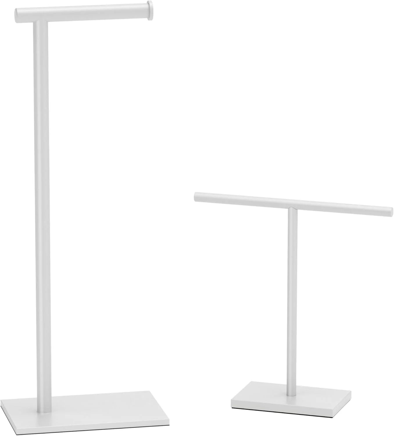 Modern Toilet Paper Holder and Vanity Towel Holder Set, Matte White Freestanding Tissue Holder, Gatco Combo Housewarming Gift