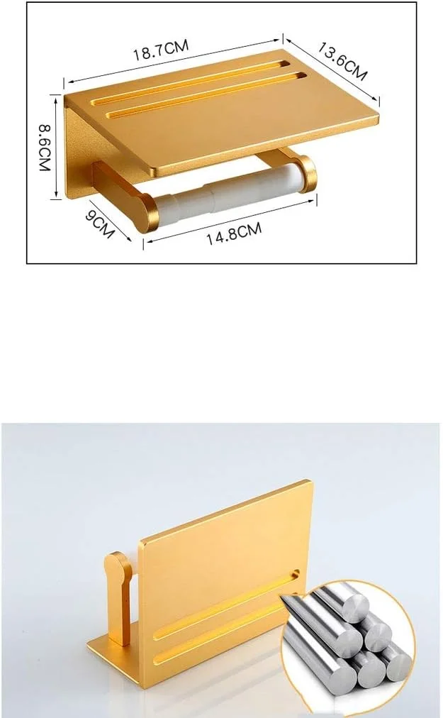 Mobile Phone Tissue Holder Free Punch Toilet Toilet Paper Holder Roll Paper Holder Wall-mounted Tissue Box Sanitary Carton Present