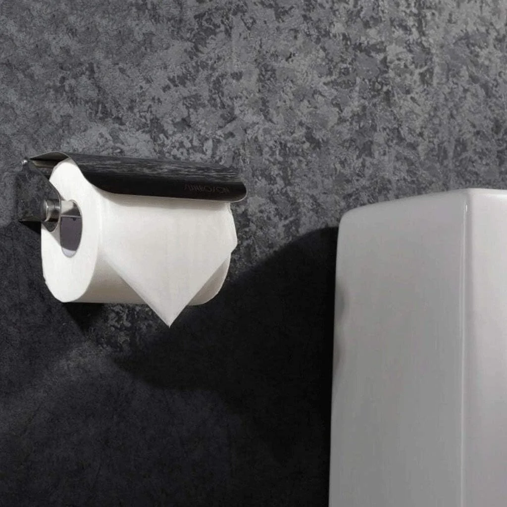 جا دستمال کاغذی مدرن مستطیلی مشکی، جعبه دستمال کاغذی استیل، جا دستمال کاغذی رولی، جا دستمال توالت، کارتن