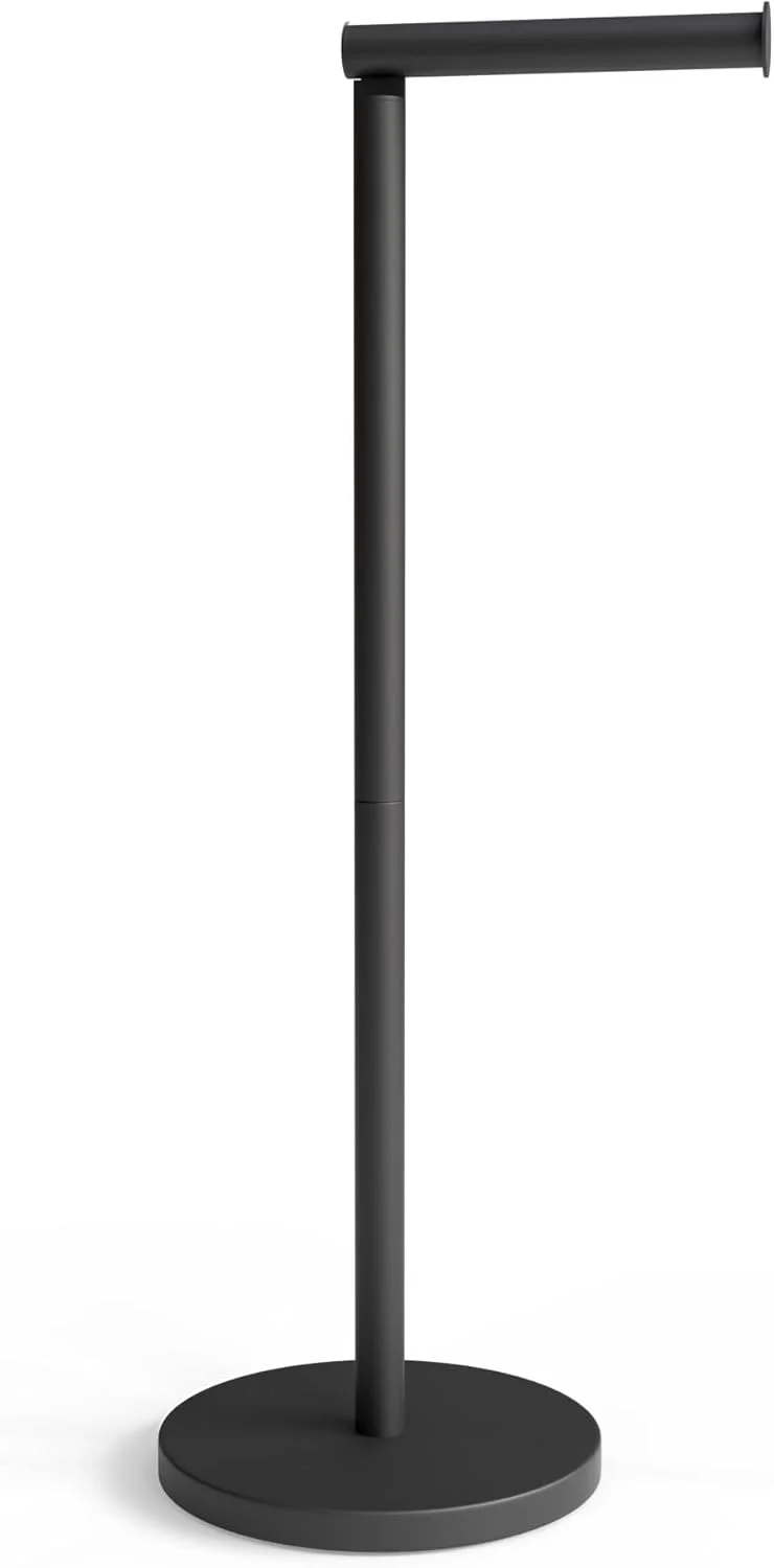 جا دستمال توالت ایستاده مشکی Minismus - جا دستمال توالت ایستاده با بازوی Click-Up - جا دستمال کاغذی ایستاده برای 5 رول - جا دستمال توالت ایستاده - مخزن دستمال توالت مشکی