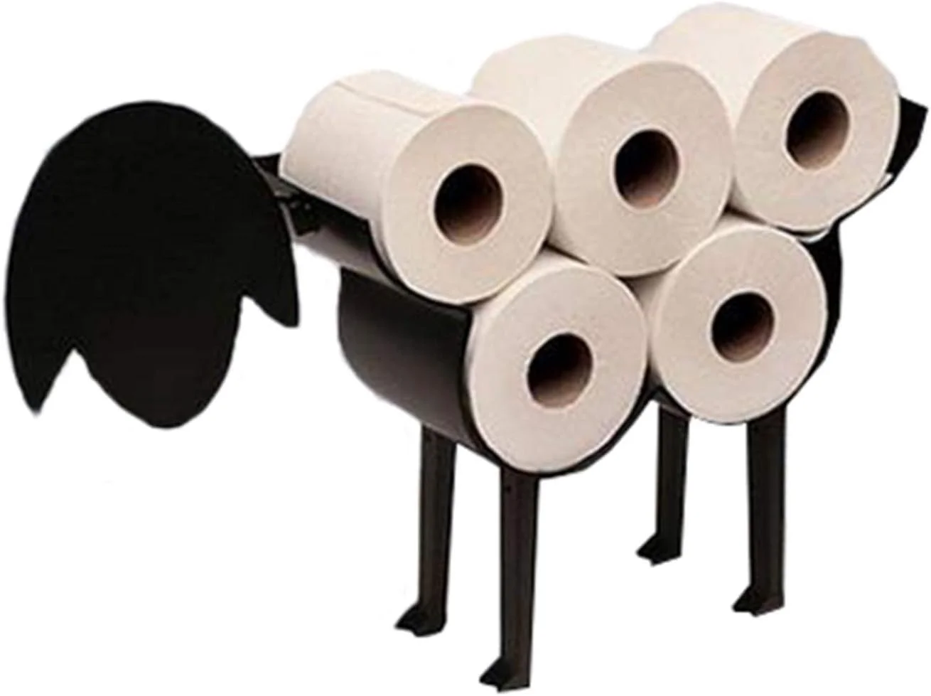 پایه نگهدارنده دستمال توالت میسیتا طرح گوسفند، جا دستمال کاغذی فلزی، قفسه نگهداری رول