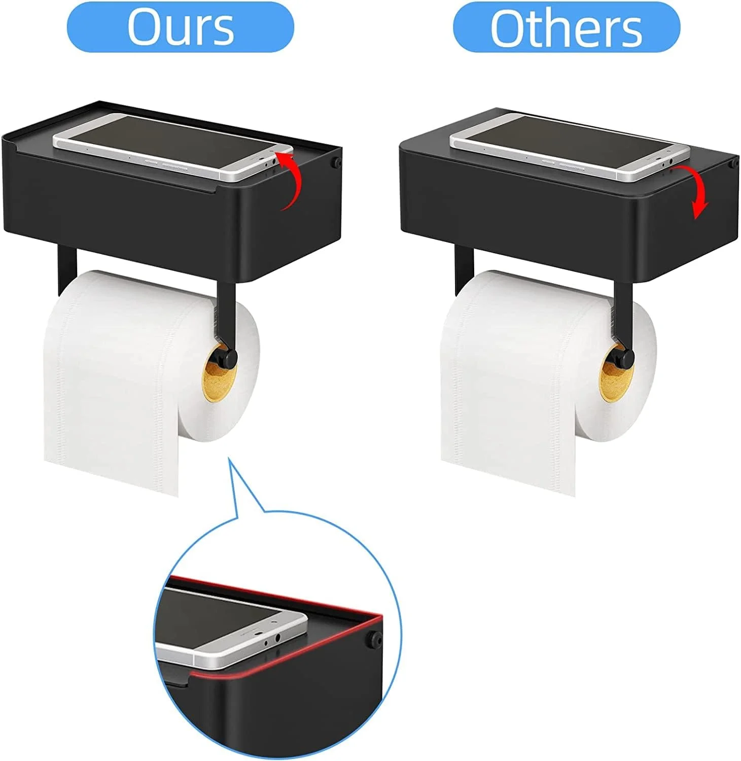 نگهدارنده دستمال توالت MIXDE با قفسه، جای دستمال مرطوب فلاشخور برای نگهداری در حمام، دستمالهای مرطوب خود را دور از دید نگه دارید - سازمان دهنده دیواری استیل ضد زنگ SUS304 - (بزرگ، مشکی مات) نگهدارنده دستمال توالت MIXDE با قفسه، جای دستمال مرطوب فلاشخور برای نگهداری در حمام، دستمالهای مرطوب خود را دور از دید نگه دارید - سازمان دهنده دیواری استیل ضد زنگ SUS304 - (بزرگ، مشکی مات)