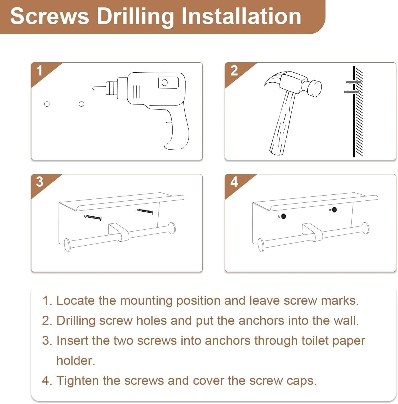 نگهدارنده دستمال توالت MIXDE با قفسه، نگهدارنده دستمال توالت دیواری، نگهدارنده دستمال کاغذی دو رول، پخش کننده دستمال توالت حمام نگهدارنده دستمال توالت MIXDE با قفسه، نگهدارنده دستمال توالت دیواری، نگهدارنده دستمال کاغذی دو رول، پخش کننده دستمال توالت حمام