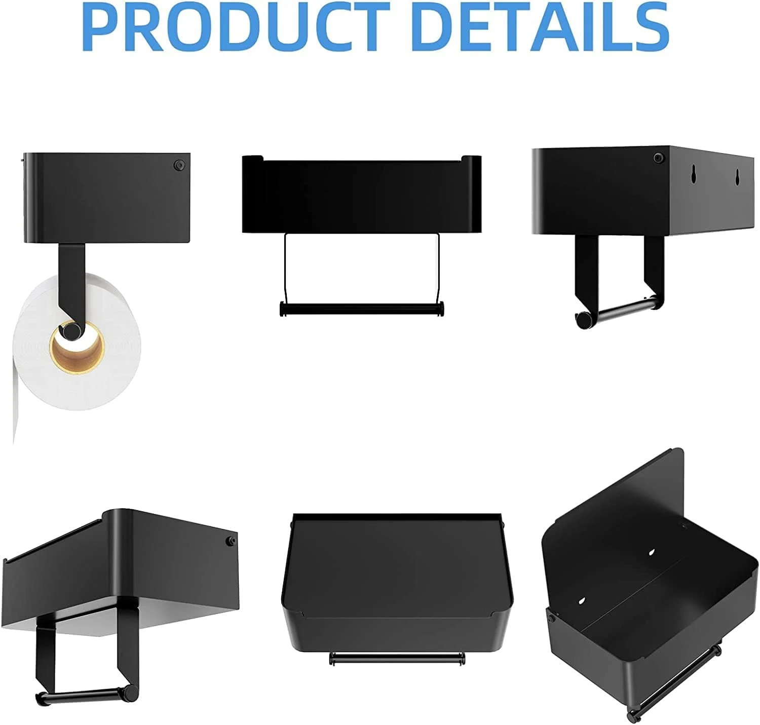 نگهدارنده دستمال توالت MIXDE با قفسه، جای دستمال مرطوب فلاشخور برای نگهداری در حمام، دستمالهای مرطوب خود را دور از دید نگه دارید - سازمان دهنده دیواری استیل ضد زنگ SUS304 - (بزرگ، مشکی مات) نگهدارنده دستمال توالت MIXDE با قفسه، جای دستمال مرطوب فلاشخور برای نگهداری در حمام، دستمالهای مرطوب خود را دور از دید نگه دارید - سازمان دهنده دیواری استیل ضد زنگ SUS304 - (بزرگ، مشکی مات)