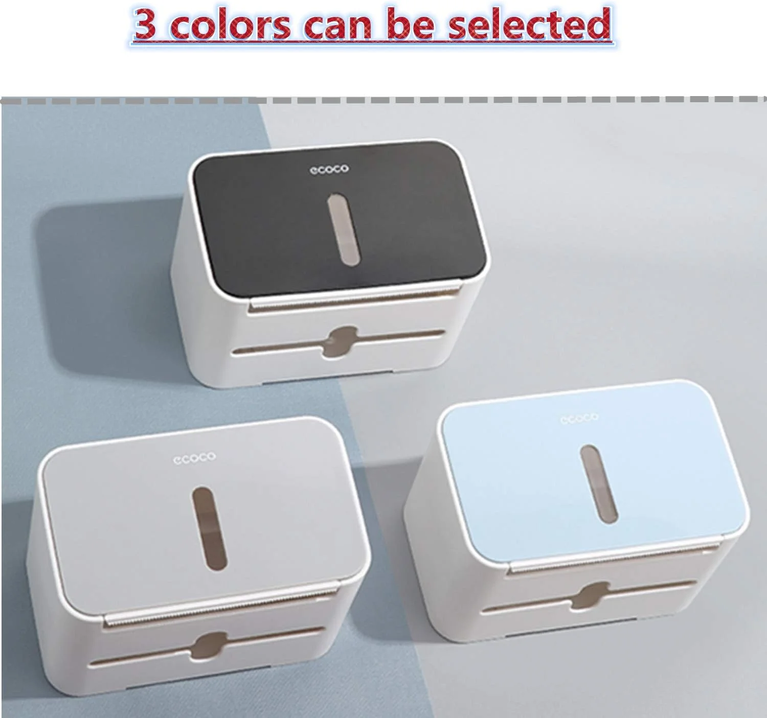 جا دستمال کاغذی دیواری MeiYiJia با قفسه ذخیره سازی، خود چسب بدون نیاز به سوراخ کاری: نصب و راه اندازی حمام با ضد آب و ضد گرد و غبار (آبی) جا دستمال کاغذی دیواری MeiYiJia با قفسه ذخیره سازی، خود چسب بدون نیاز به سوراخ کاری: نصب و راه اندازی حمام با ضد آب و ضد گرد و غبار (آبی)