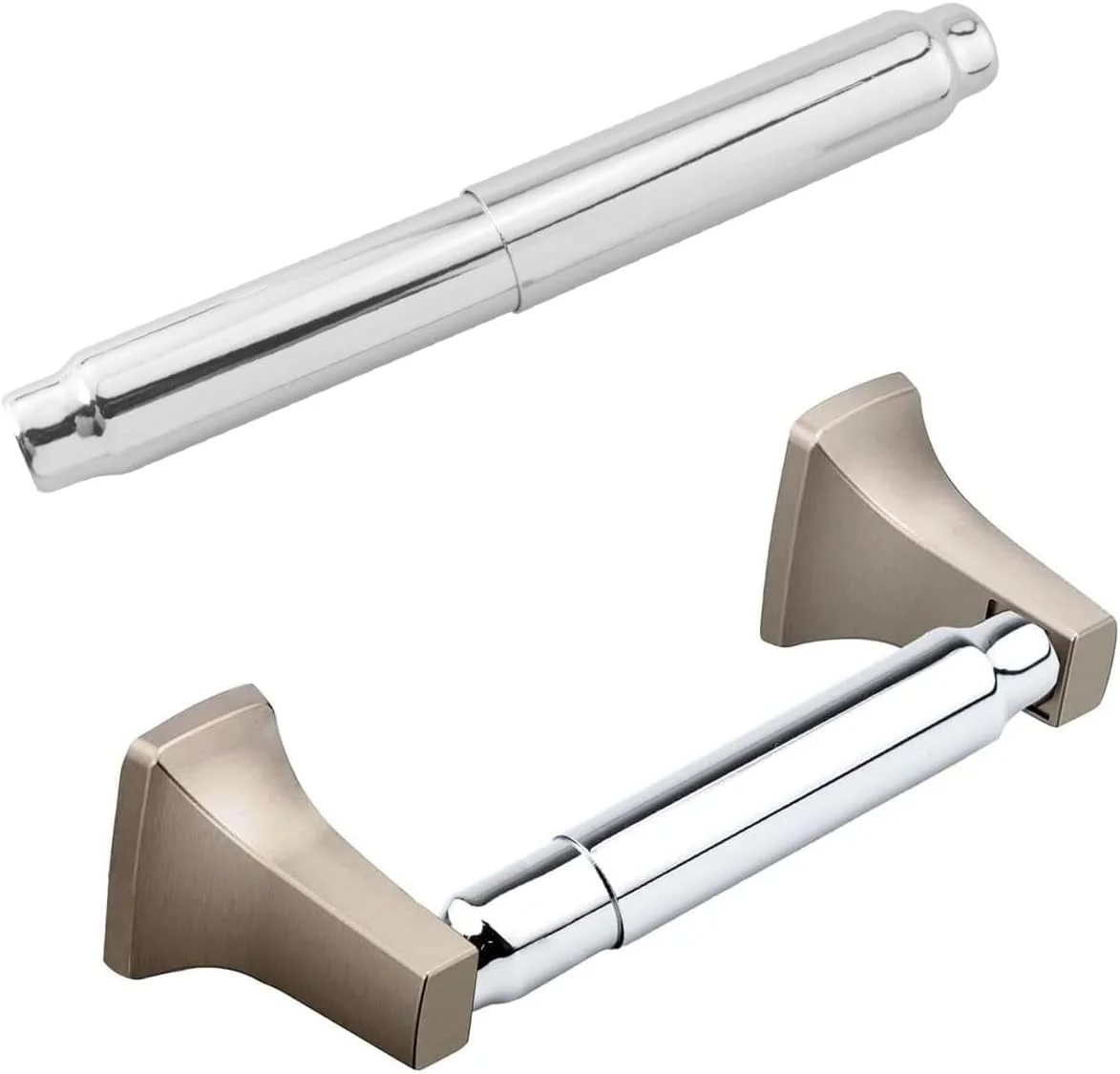 نگهدارنده رول دستمال توالت فنری استیل ضد زنگ 6.5 اینچی MEETOOT، جایگزین لوازم جانبی حمام نگهدارنده رول دستمال توالت فنری استیل ضد زنگ 6.5 اینچی MEETOOT، جایگزین لوازم جانبی حمام