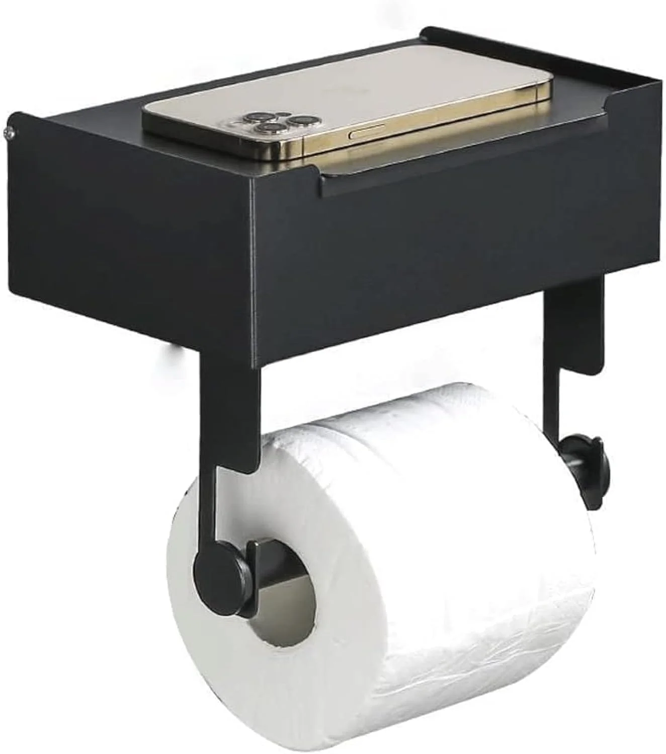 جا دستمال توالت MedMad با قفسه، پخش کننده دستمال مرطوب مناسب برای نگهداری دستمال توالت، دستمال های خود را دور از دید نگه دارید (مقعر)