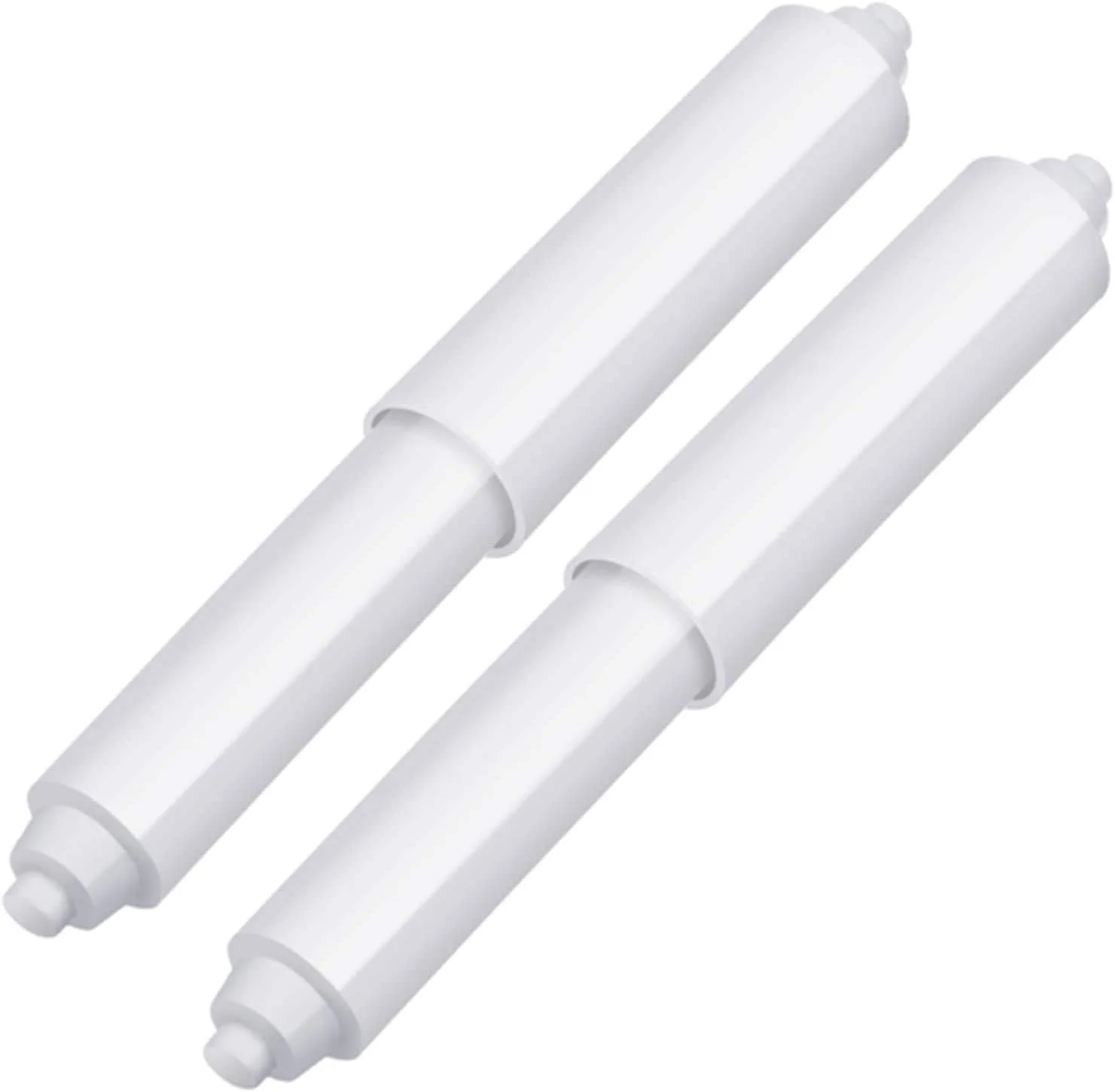 MAKINGTEC 2 عدد نگهدارنده رول دستمال توالت، غلتک پلاستیکی جایگزین سفید با فنر جهانی