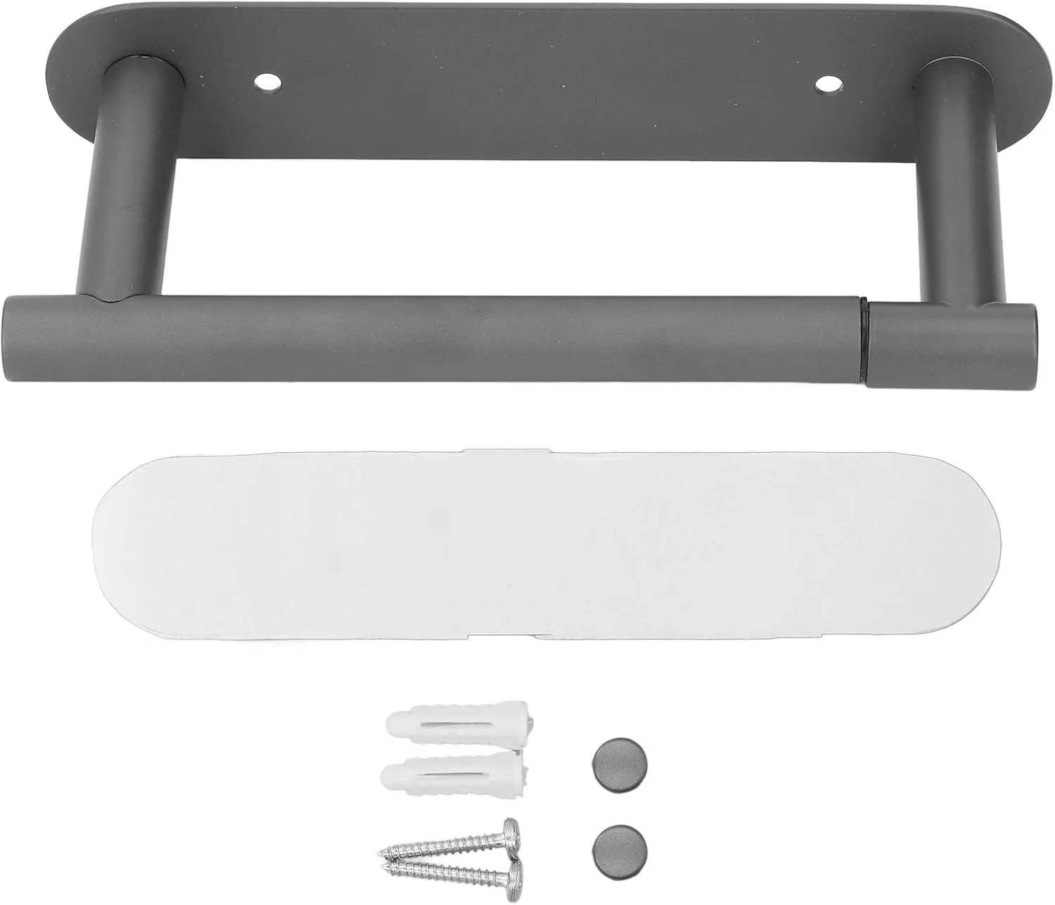 نگهدارنده دستمال توالت Marhynchus، نصب دیواری، استیل ضد زنگ 304، جا دستمال کاغذی، نگهدارنده رول توالت حمام با طراحی بدون سوراخ کاری برای حمام، آشپزخانه، سرویس بهداشتی (خاکستری)