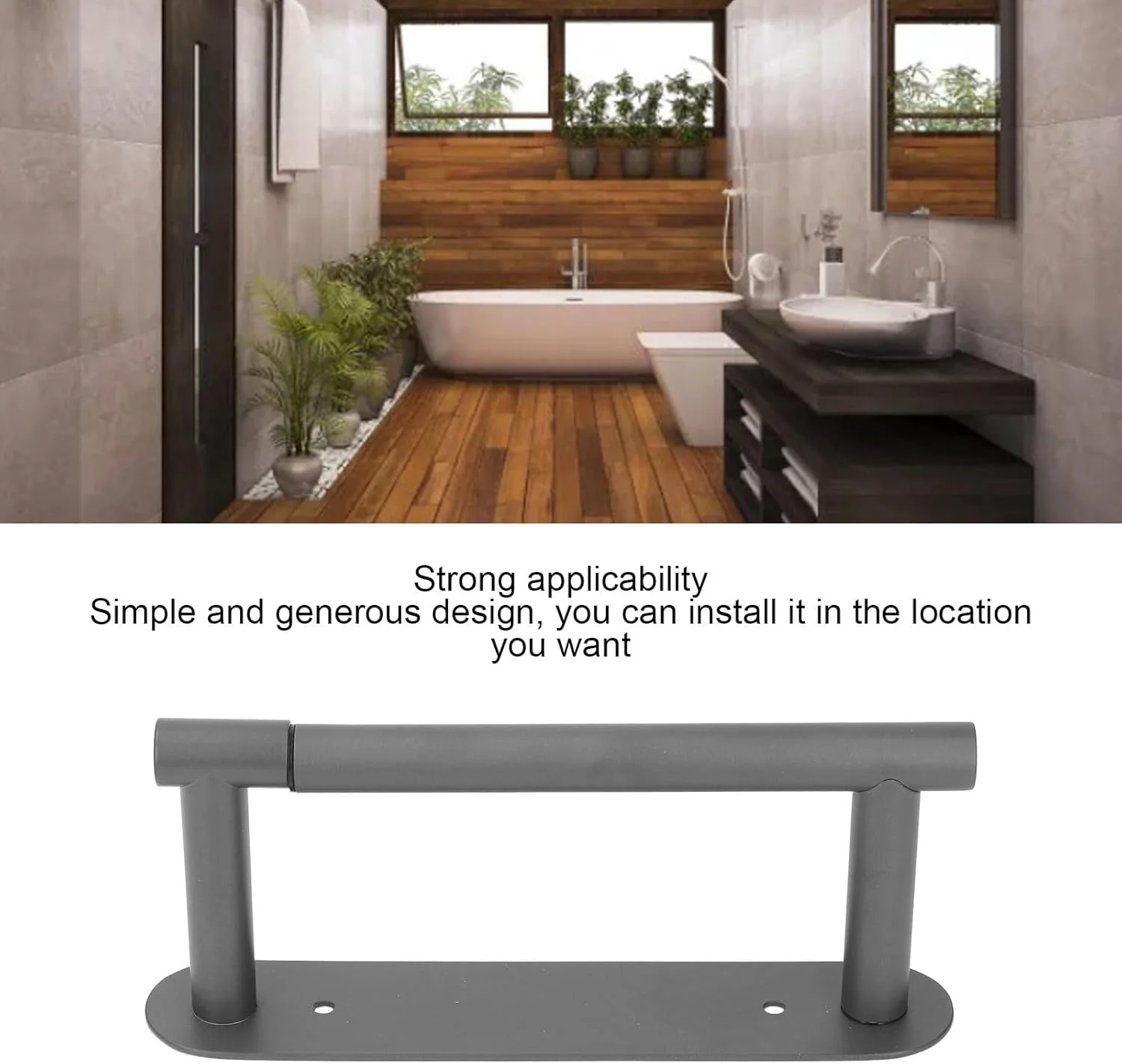 نگهدارنده دستمال توالت Marhynchus، نصب دیواری، استیل ضد زنگ 304، جا دستمال کاغذی، نگهدارنده رول توالت حمام با طراحی بدون سوراخ کاری برای حمام، آشپزخانه، سرویس بهداشتی (خاکستری)