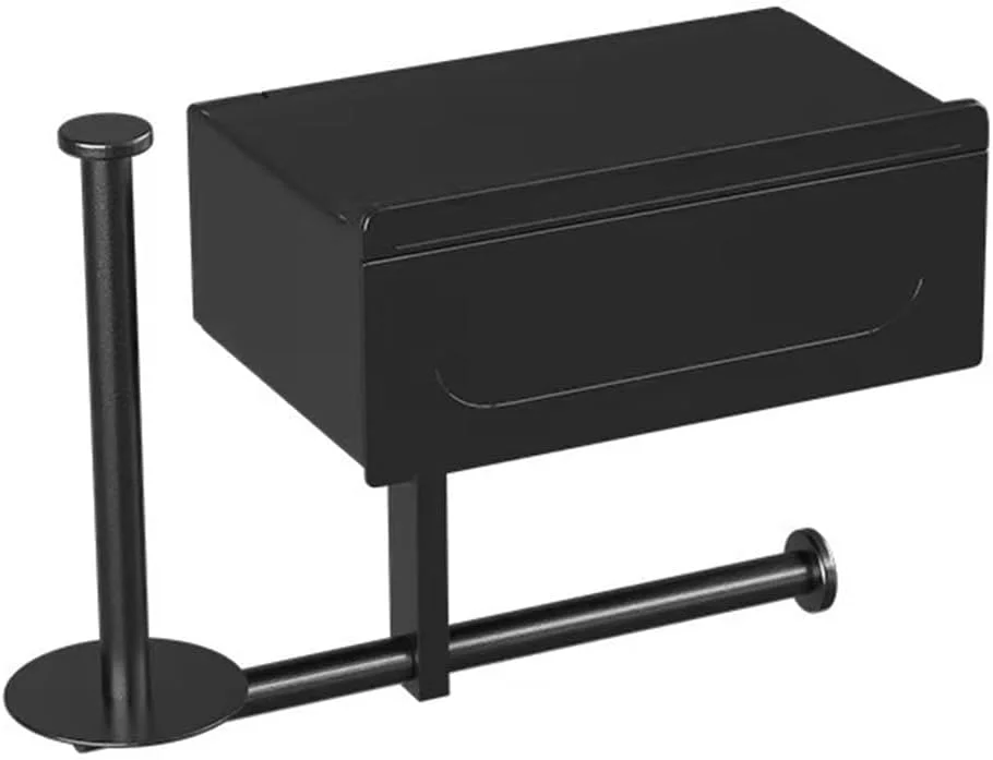 جا دستمال کاغذی توالت LYEAA با قفسه، نصب دیواری برای دستمال کاغذی توالت و دستمال مرطوب