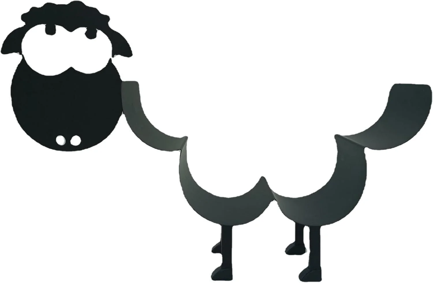 جا دستمال توالت طرح گوسفند LuusMm، جا دستمال کاغذی دیواری به سبک اسکاندیناوی، نگهدارنده فلزی تزئینی حیوانات، قفسه سازمان دهنده برای نگهداری آشپزخانه و حمام، ظرفیت 7 رول اضافی