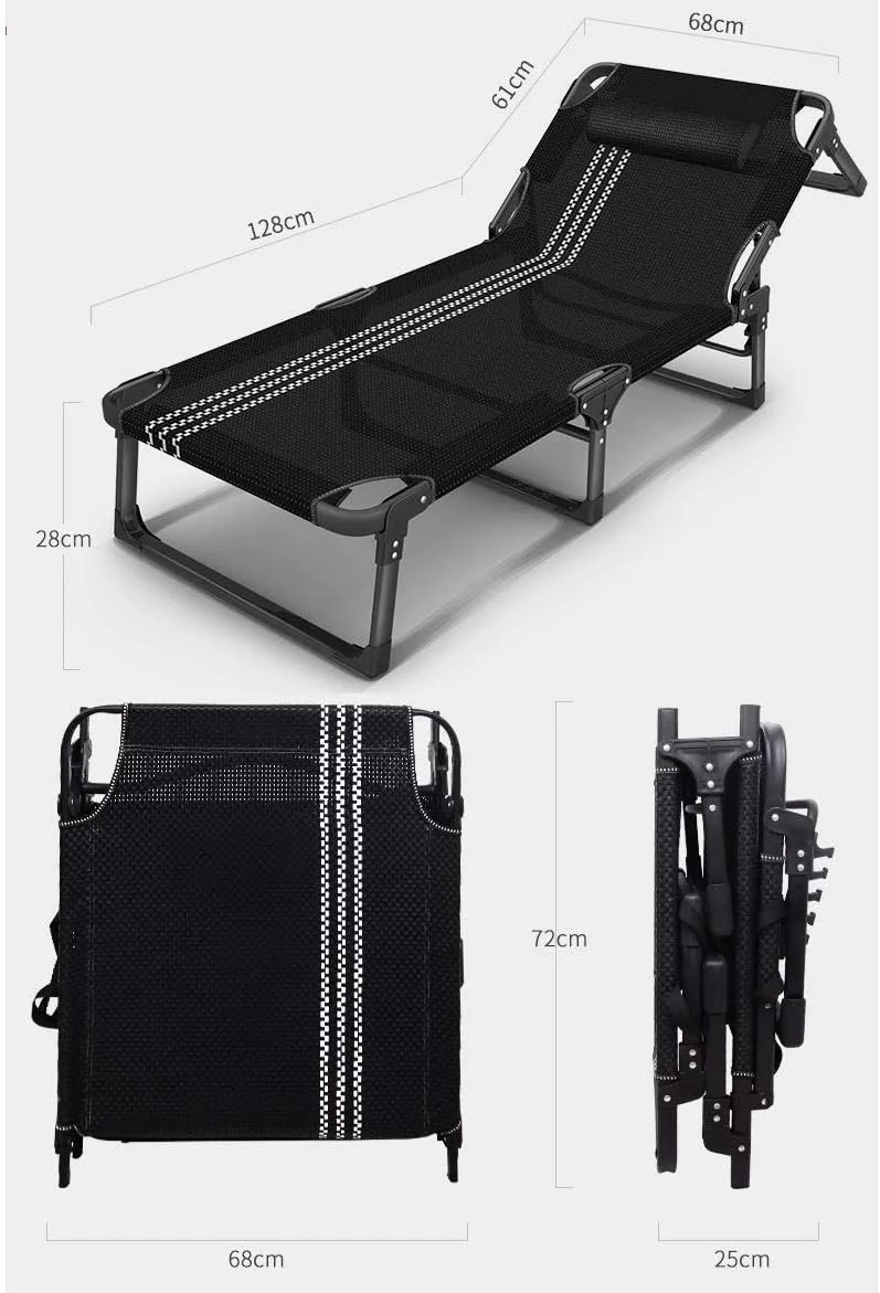 صندلی تاشو یک نفره TANGYI، تخت استراحت ناهار در دفتر، صندلی پشتی، تخت تاشو قابل حمل برای فضای باز، تخت ساحلی مشکی، حداکثر تحمل وزن 200 کیلوگرم (رنگ: مشکی) صندلی تاشو یک نفره TANGYI، تخت استراحت ناهار در دفتر، صندلی پشتی، تخت تاشو قابل حمل برای فضای باز، تخت ساحلی مشکی، حداکثر تحمل وزن 200 کیلوگرم (رنگ: مشکی)