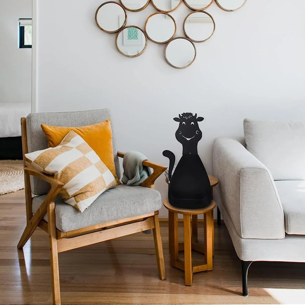 جا دستمال کاغذی رولی طرح حیوانات لوس‌ام‌ام، قابل نصب روی دیوار/زمین، جا دستمال کاغذی تزئینی، نگهدارنده دستمال کاغذی فلزی، لوازم جانبی دکوراسیون منزل حمام