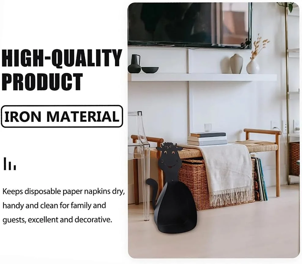 جا دستمال کاغذی رولی طرح حیوانات لوس‌ام‌ام، قابل نصب روی دیوار/زمین، جا دستمال کاغذی تزئینی، نگهدارنده دستمال کاغذی فلزی، لوازم جانبی دکوراسیون منزل حمام