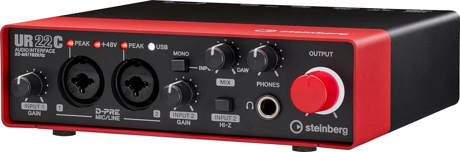 کارت صدای استینبرگ UR22C 2x2 USB 3.0 به همراه Cubase AI و Cubasis LE، قرمز کارت صدای استینبرگ UR22C 2x2 USB 3.0 به همراه Cubase AI و Cubasis LE، قرمز
