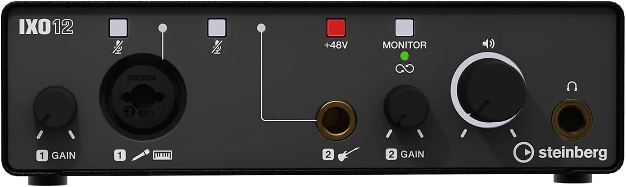 کارت صدای استاینبرگ IXO12 USB 2.0 2x2 به همراه پری امپ میکروفون - شامل نرم افزار Cubase AI و Cubasis LE - مشکی کارت صدای استاینبرگ IXO12 USB 2.0 2x2 به همراه پری امپ میکروفون - شامل نرم افزار Cubase AI و Cubasis LE - مشکی