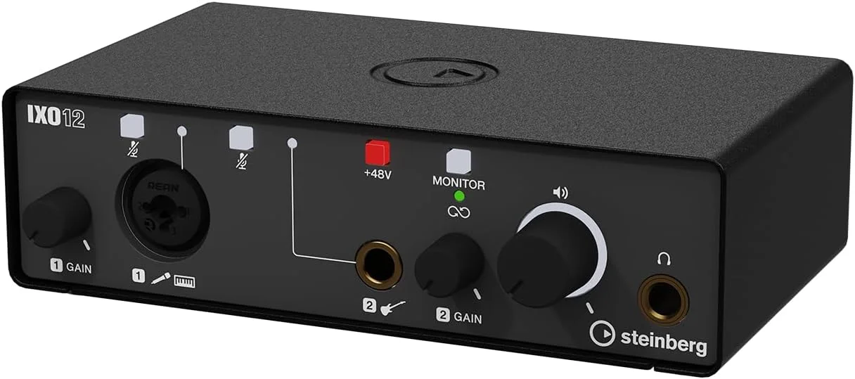 کارت صدای استاینبرگ IXO12 USB 2.0 2x2 به همراه پری امپ میکروفون - شامل نرم افزار Cubase AI و Cubasis LE - مشکی کارت صدای استاینبرگ IXO12 USB 2.0 2x2 به همراه پری امپ میکروفون - شامل نرم افزار Cubase AI و Cubasis LE - مشکی